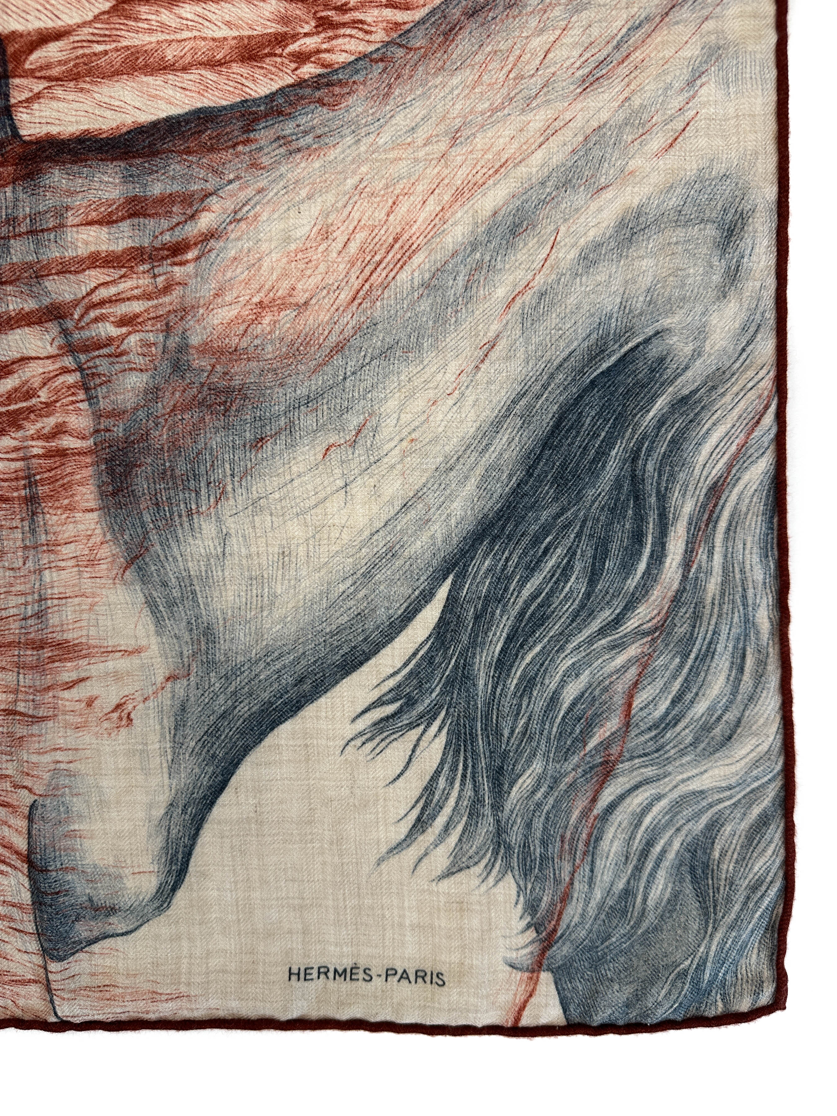 Hermès Les Ailes De Pegase Cashmere Silk 100