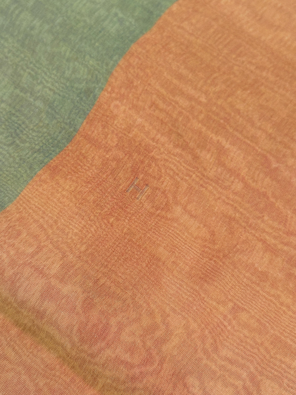 Hermès Embroidered H Changeant Mousseline Shawl