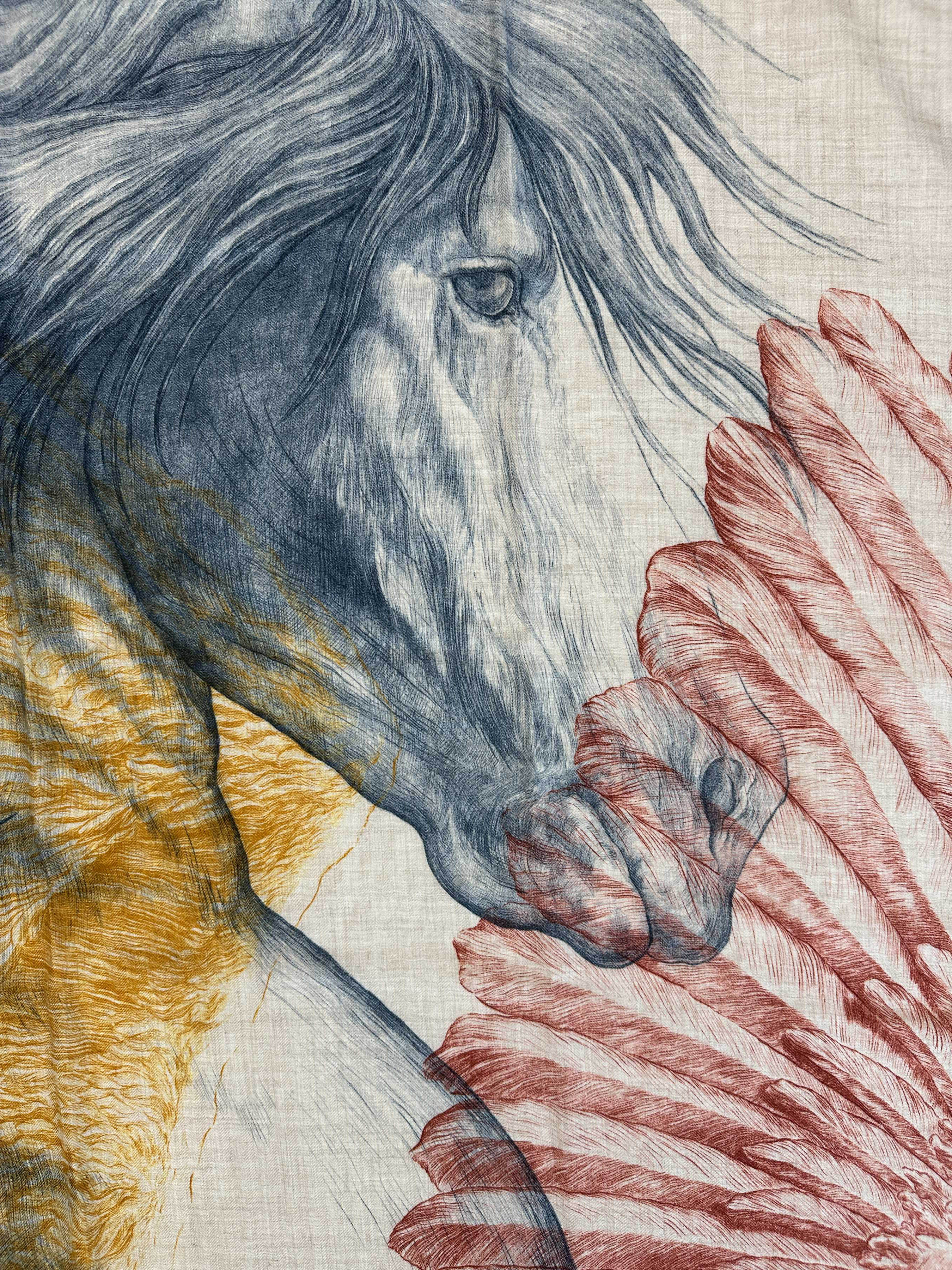 Hermès Les Ailes De Pegase Cashmere Silk 100