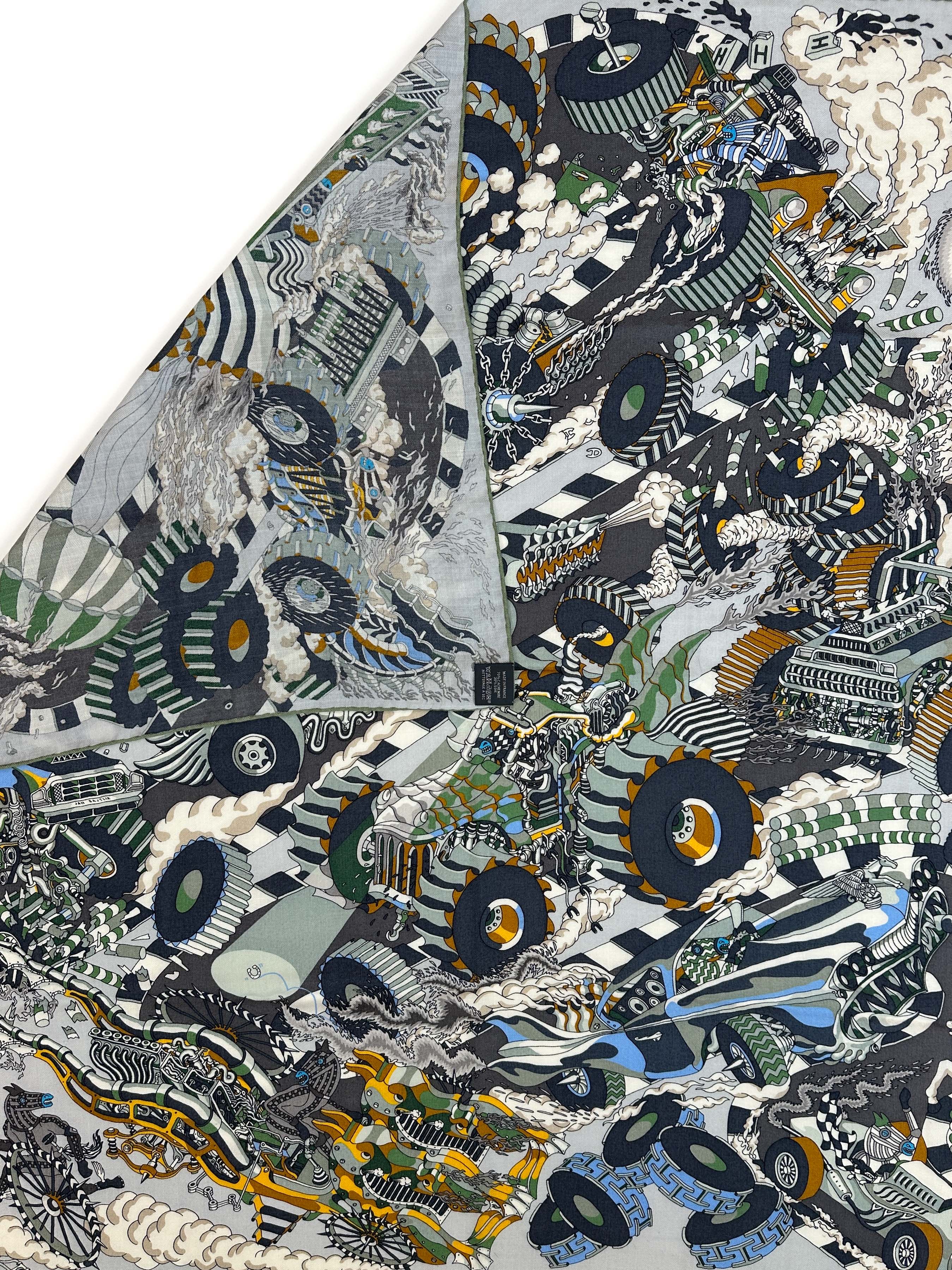 Hermès Les As Du Volante Cashmere Silk 100