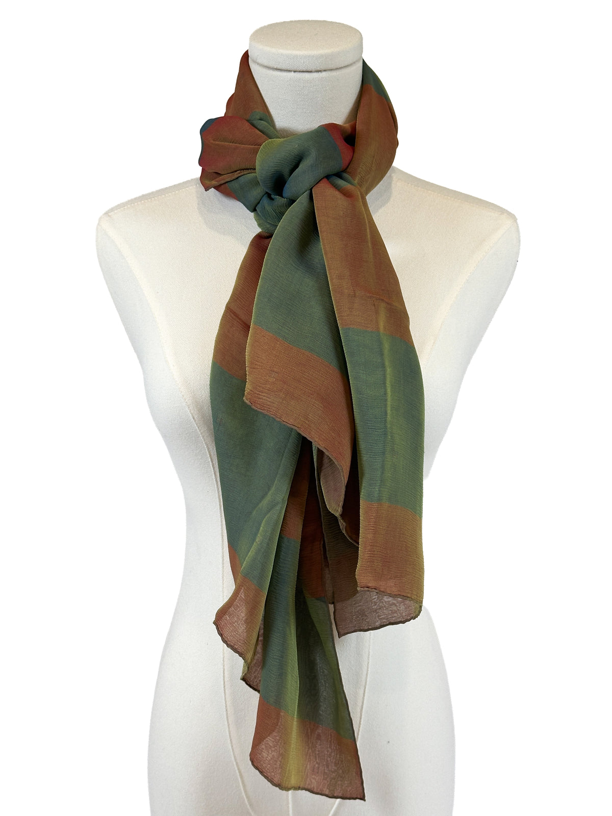 Hermès Embroidered H Changeant Mousseline Shawl