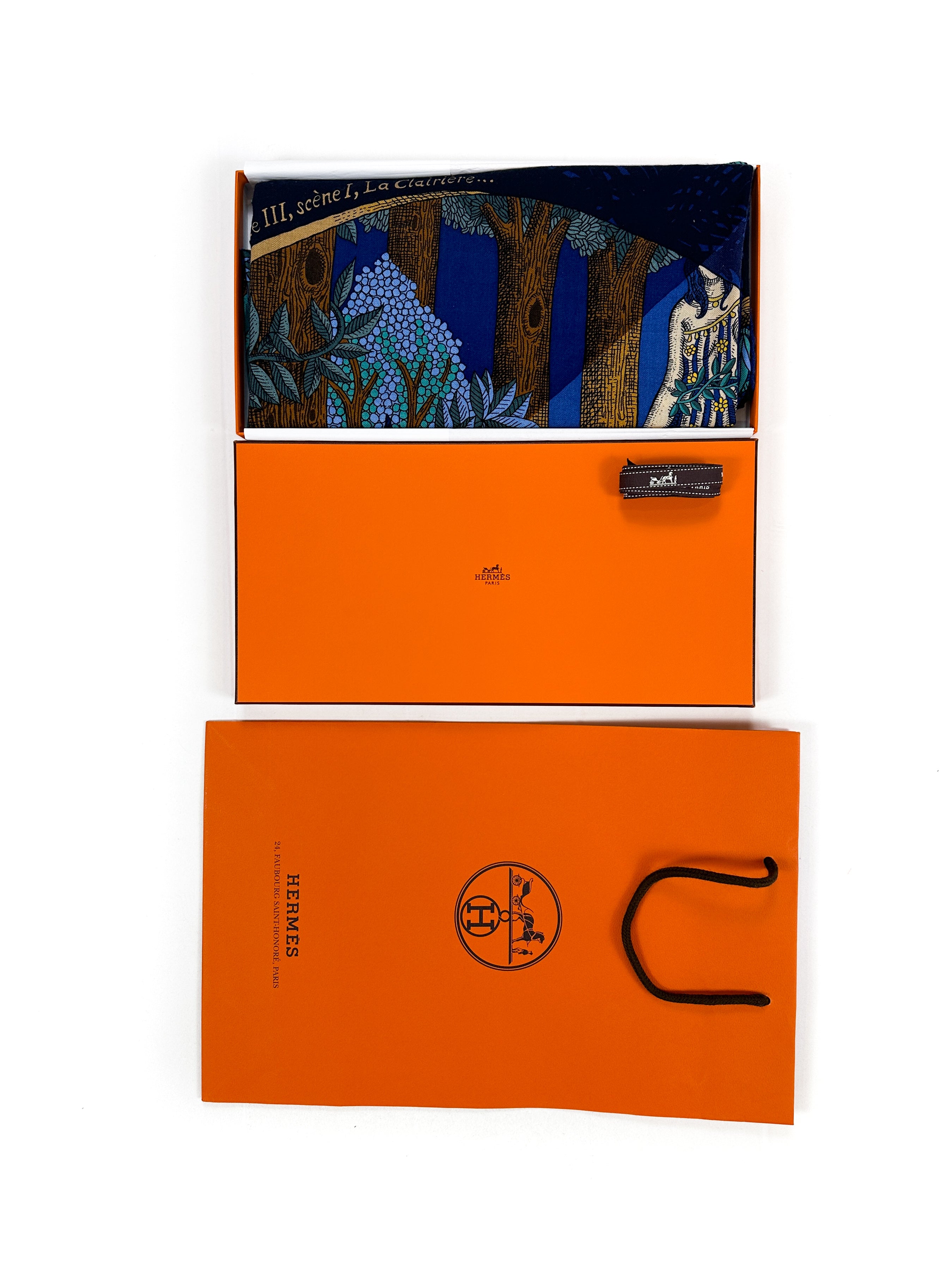 Hermès Acte III, Scène I, La Clairiere Cashmere Silk 140