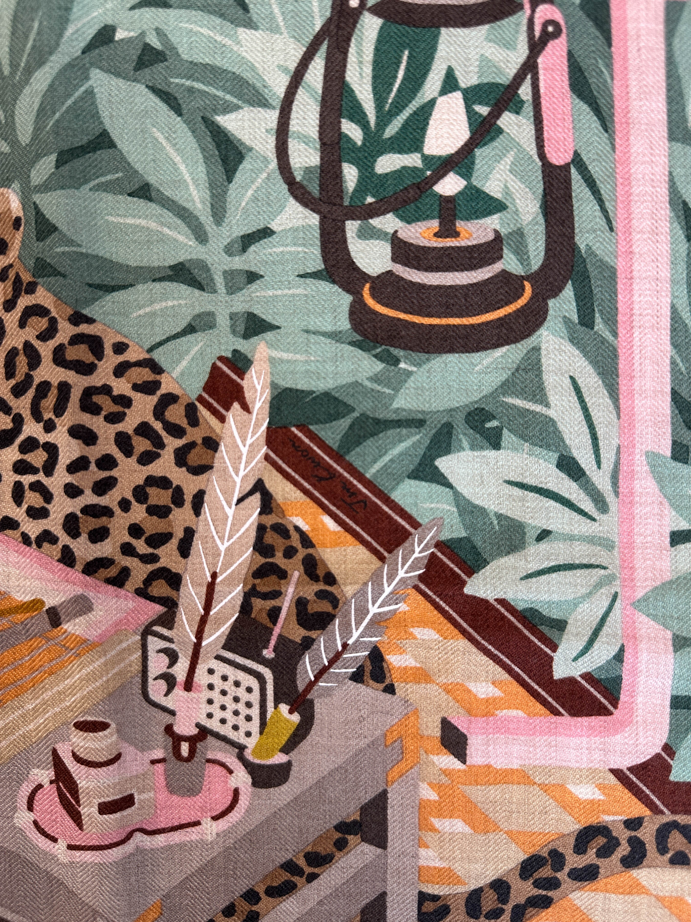 Hermès Douze Leopards Cashmere Silk 140