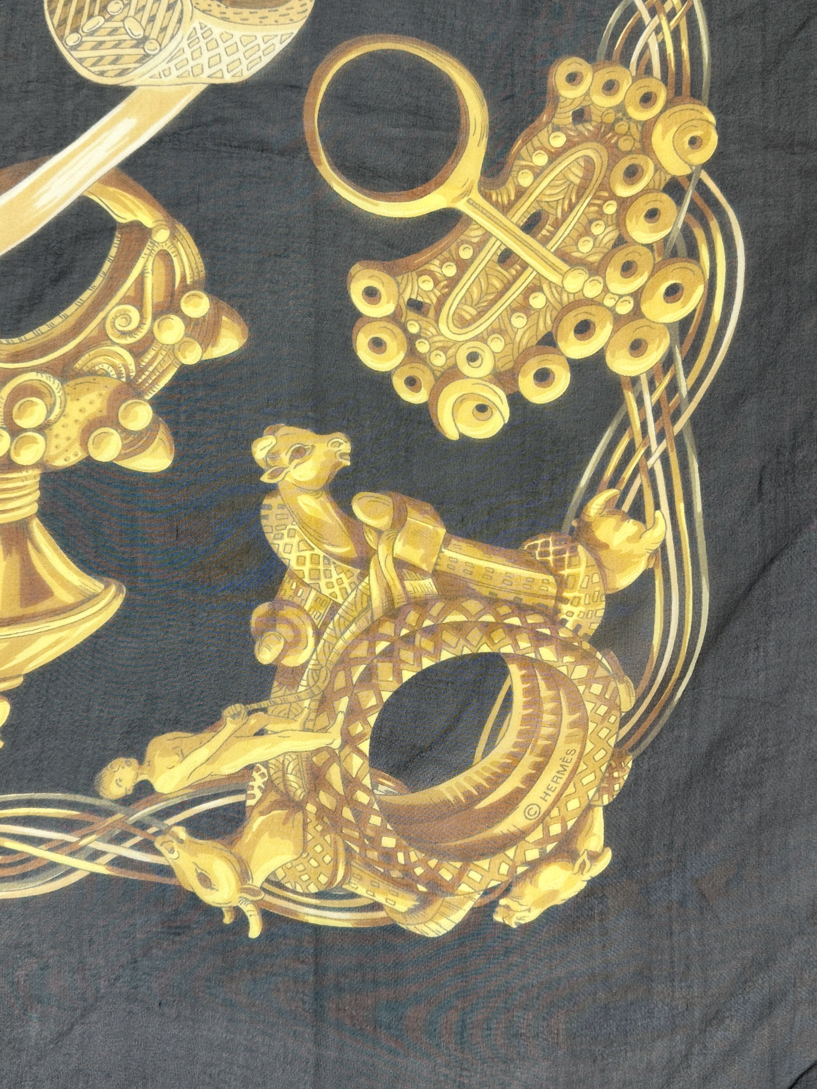 Hermès Alliances du Monde Mousseline 140