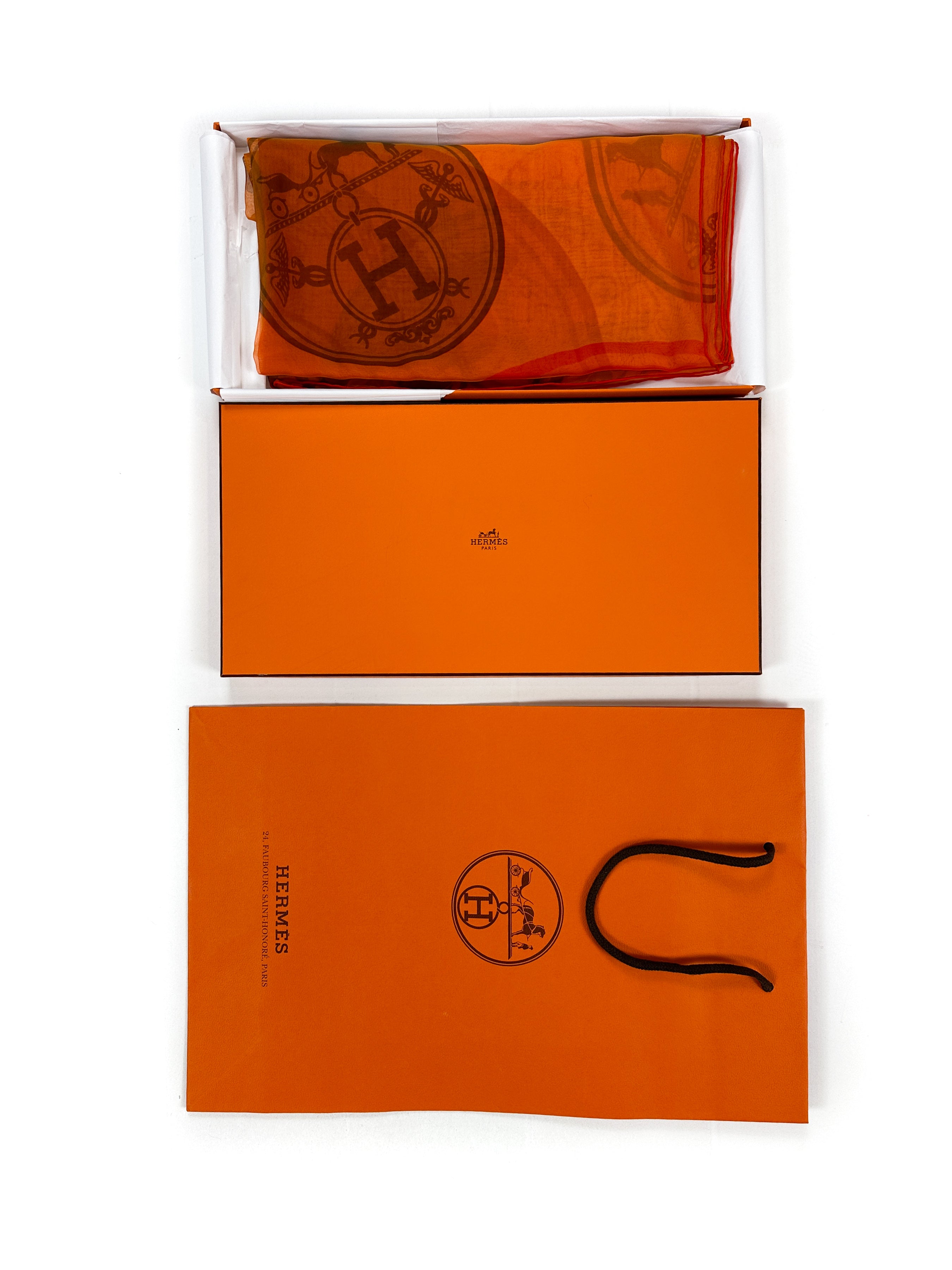 Hermès Confettis d'Ex Libris Changeant Mousseline Stole