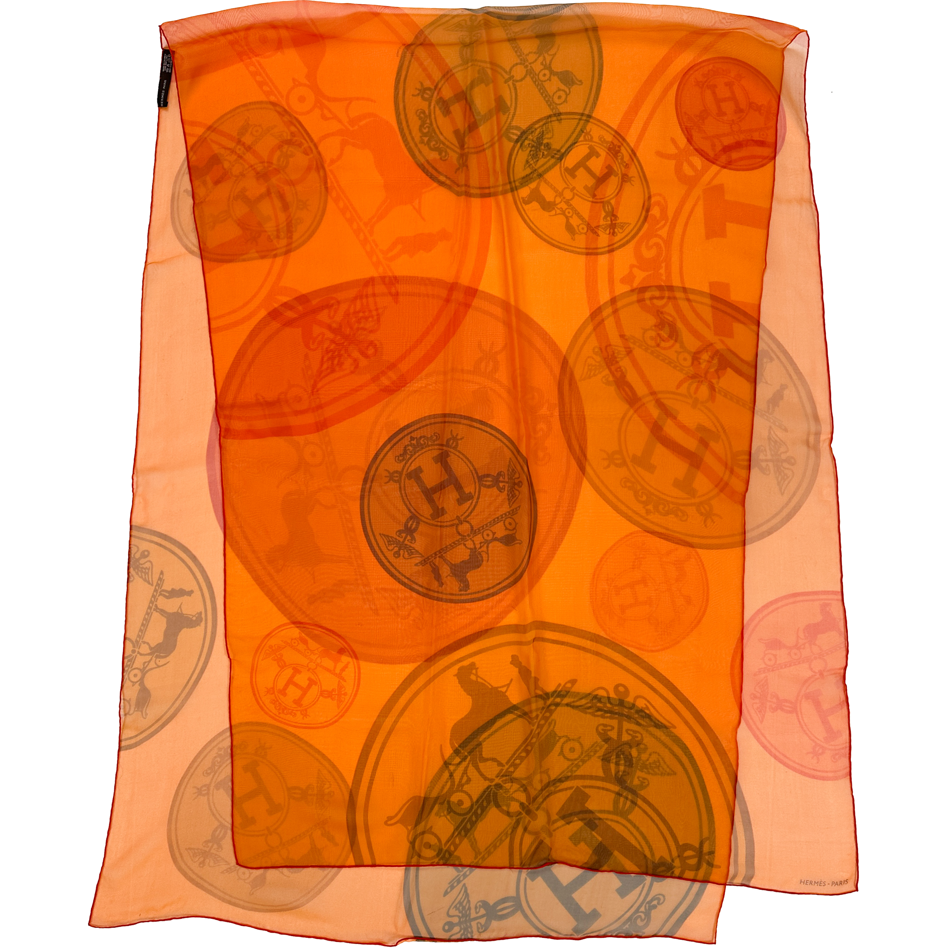 Hermès Confettis d'Ex Libris Changeant Mousseline Stole