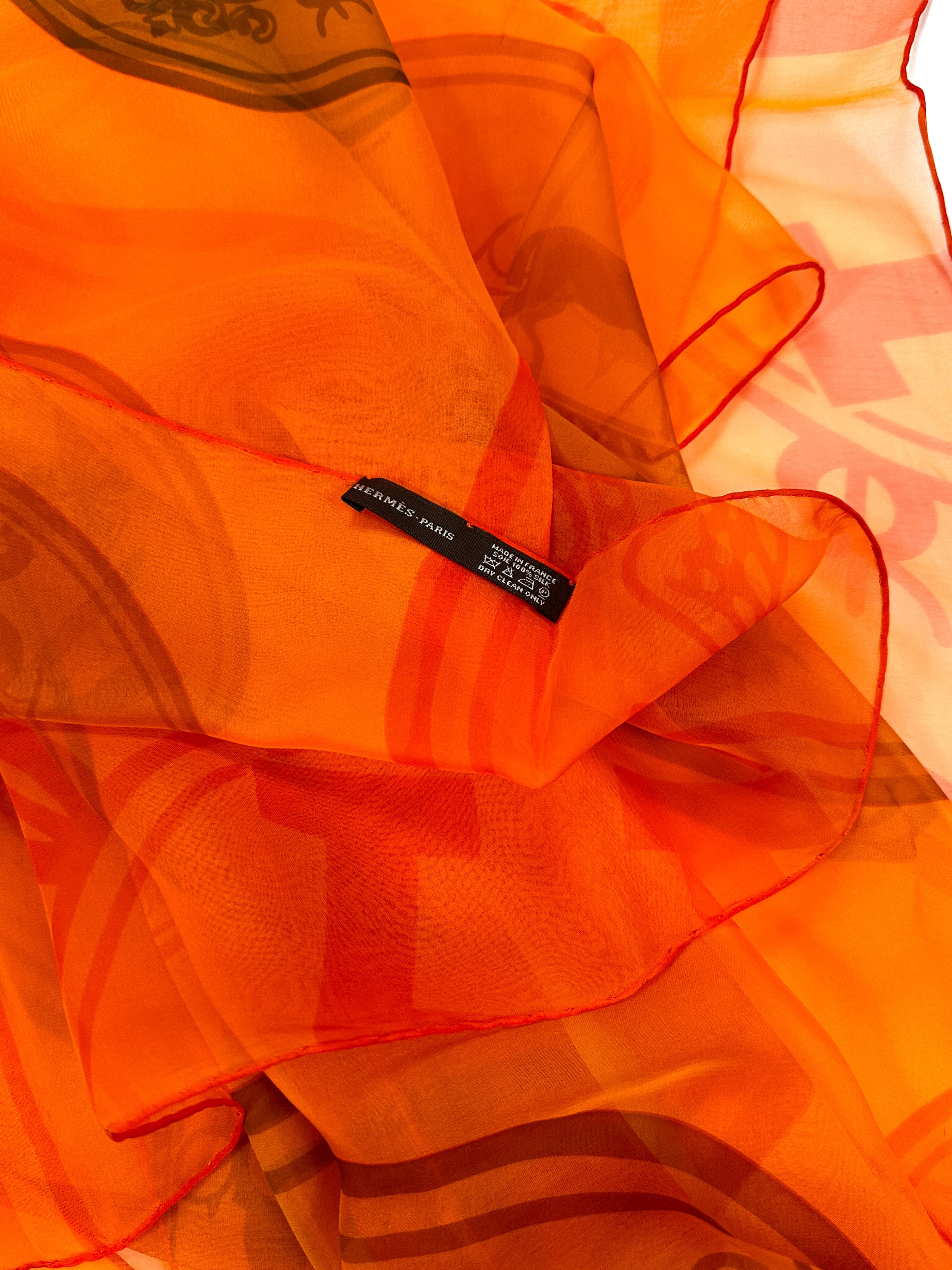 Hermès Confettis d'Ex Libris Changeant Mousseline Stole