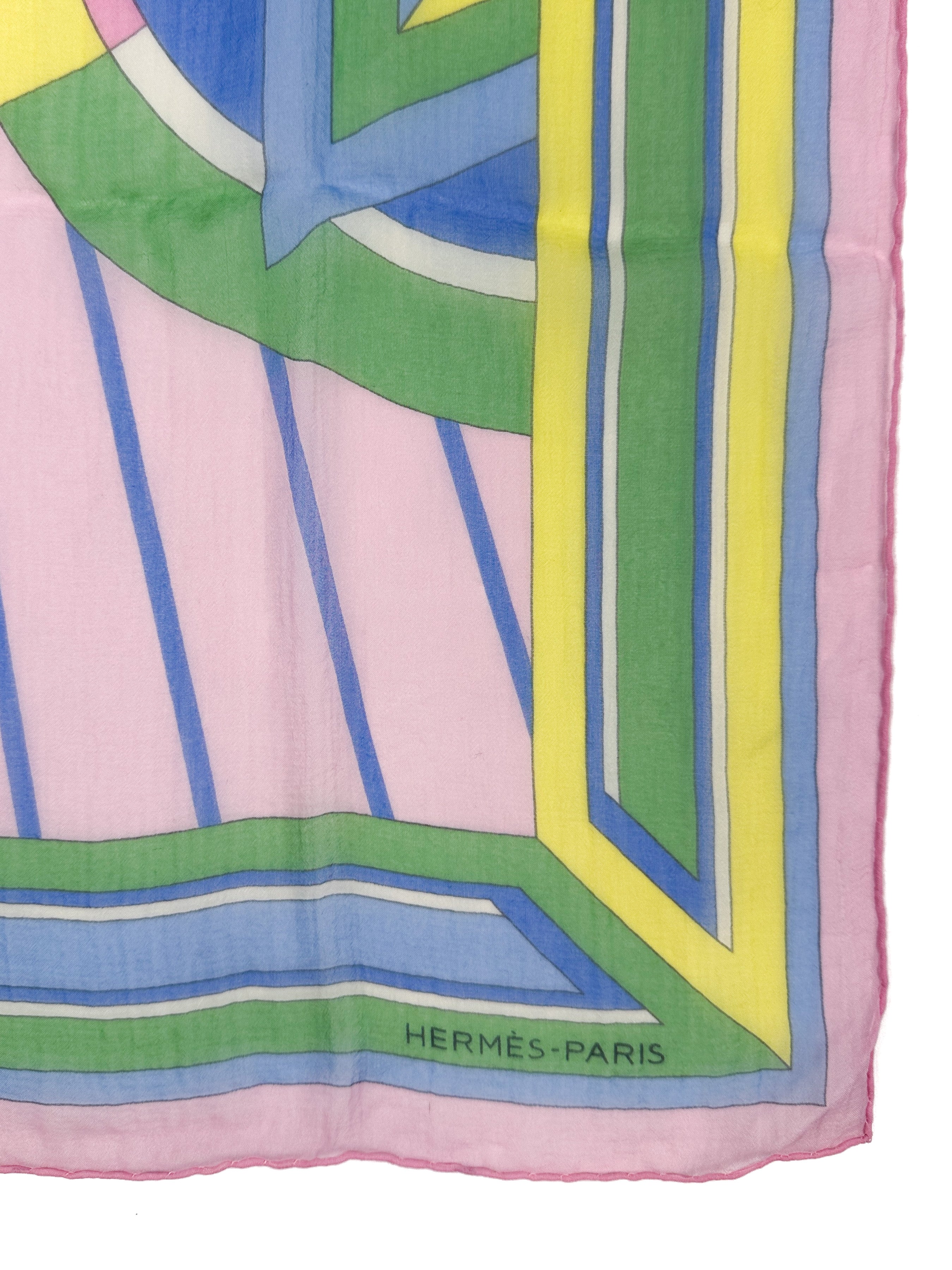 Hermès Rose des Vents Mousseline Stole
