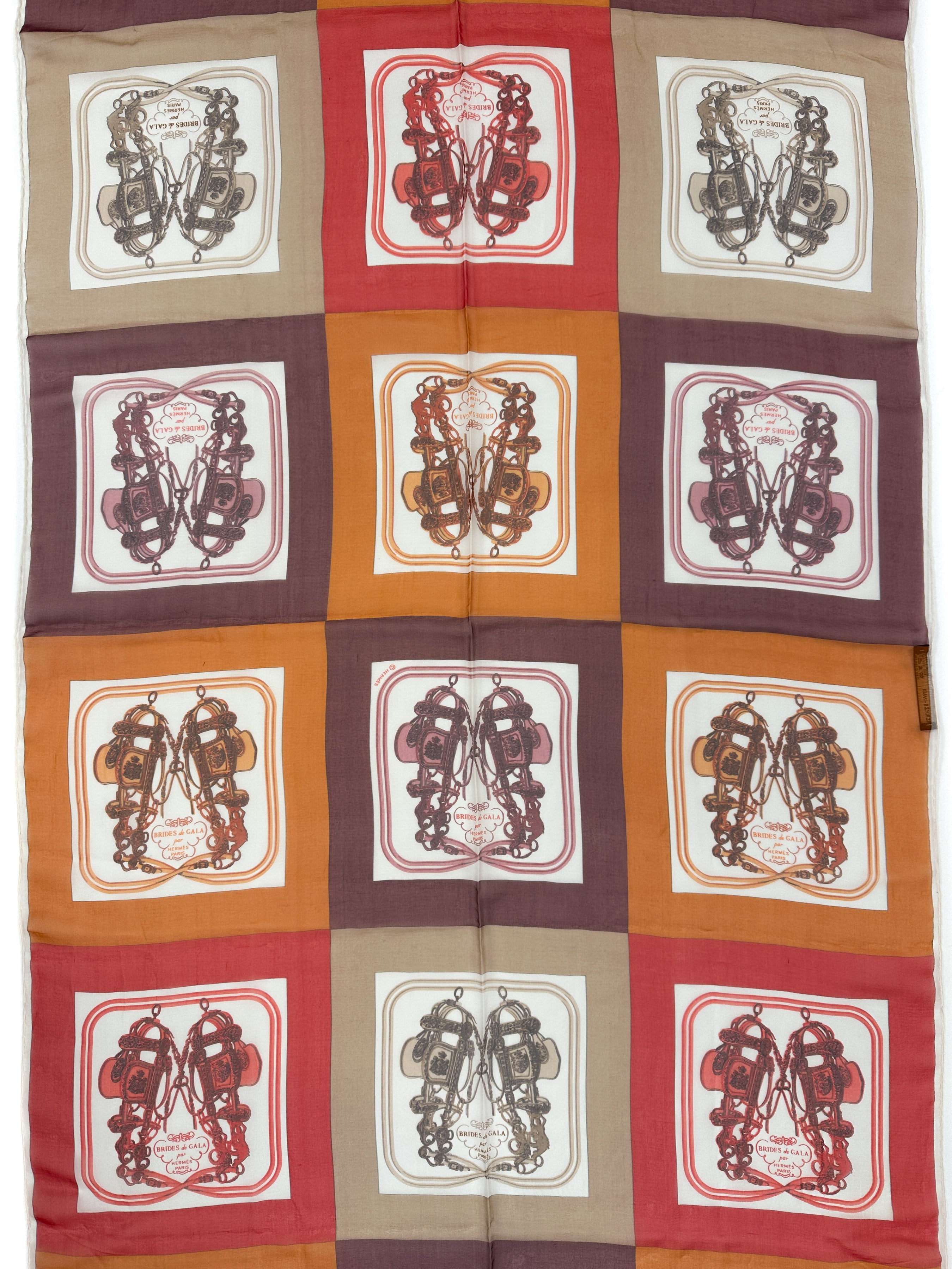 Hermès Mini Brides de Gala Mousseline Shawl