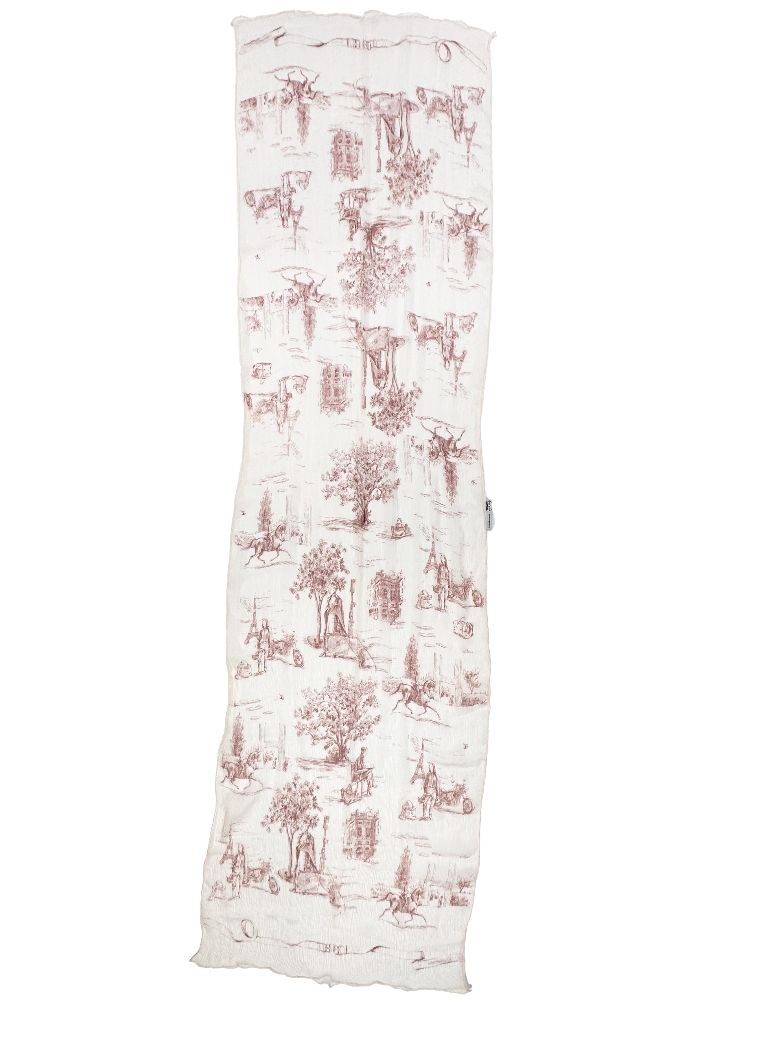 Hermès Toile de Jouy Crinkle Mousseline Shawl