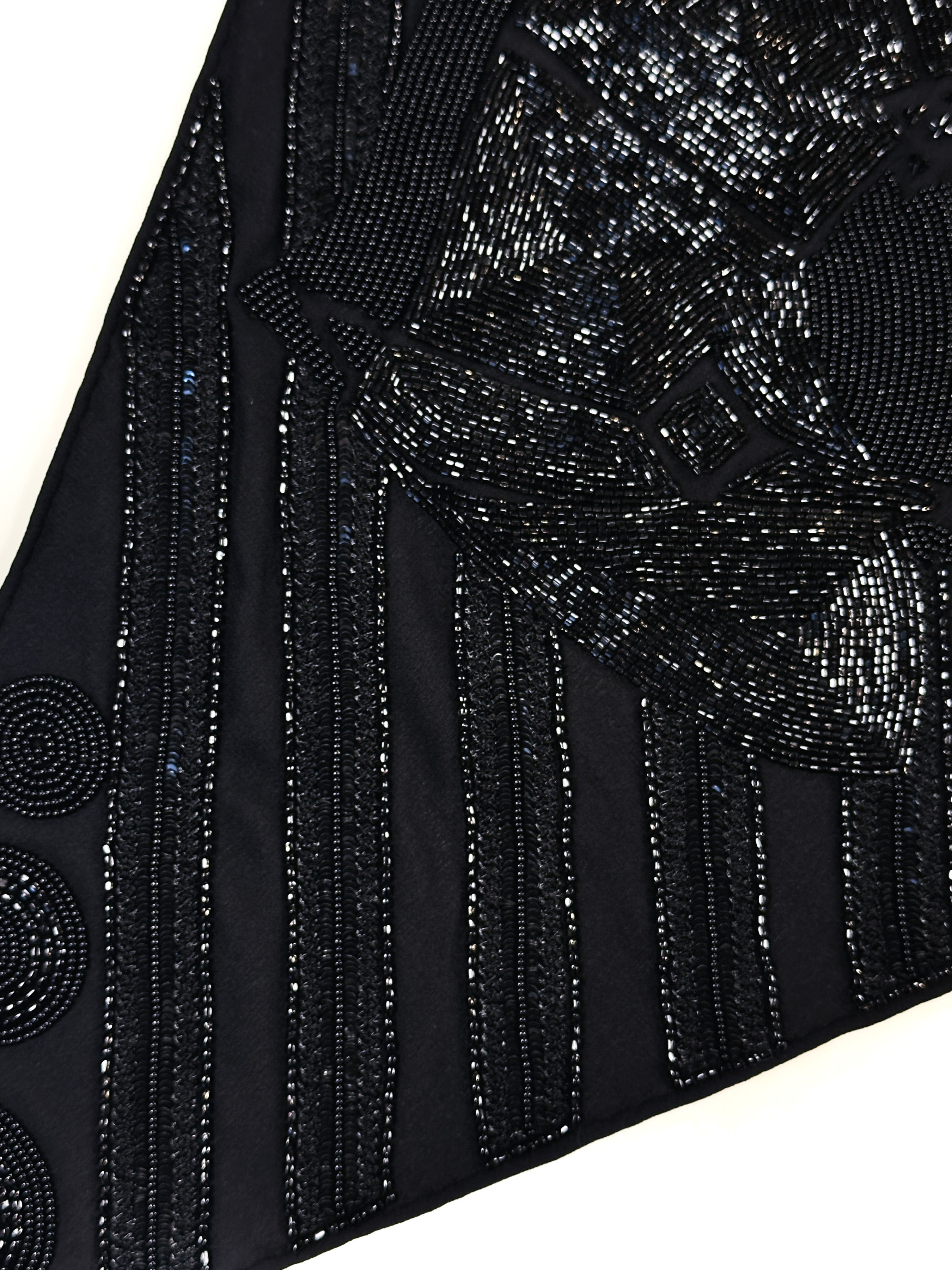 Hermès Exceptional Beaded Précieux Art Deco Losange