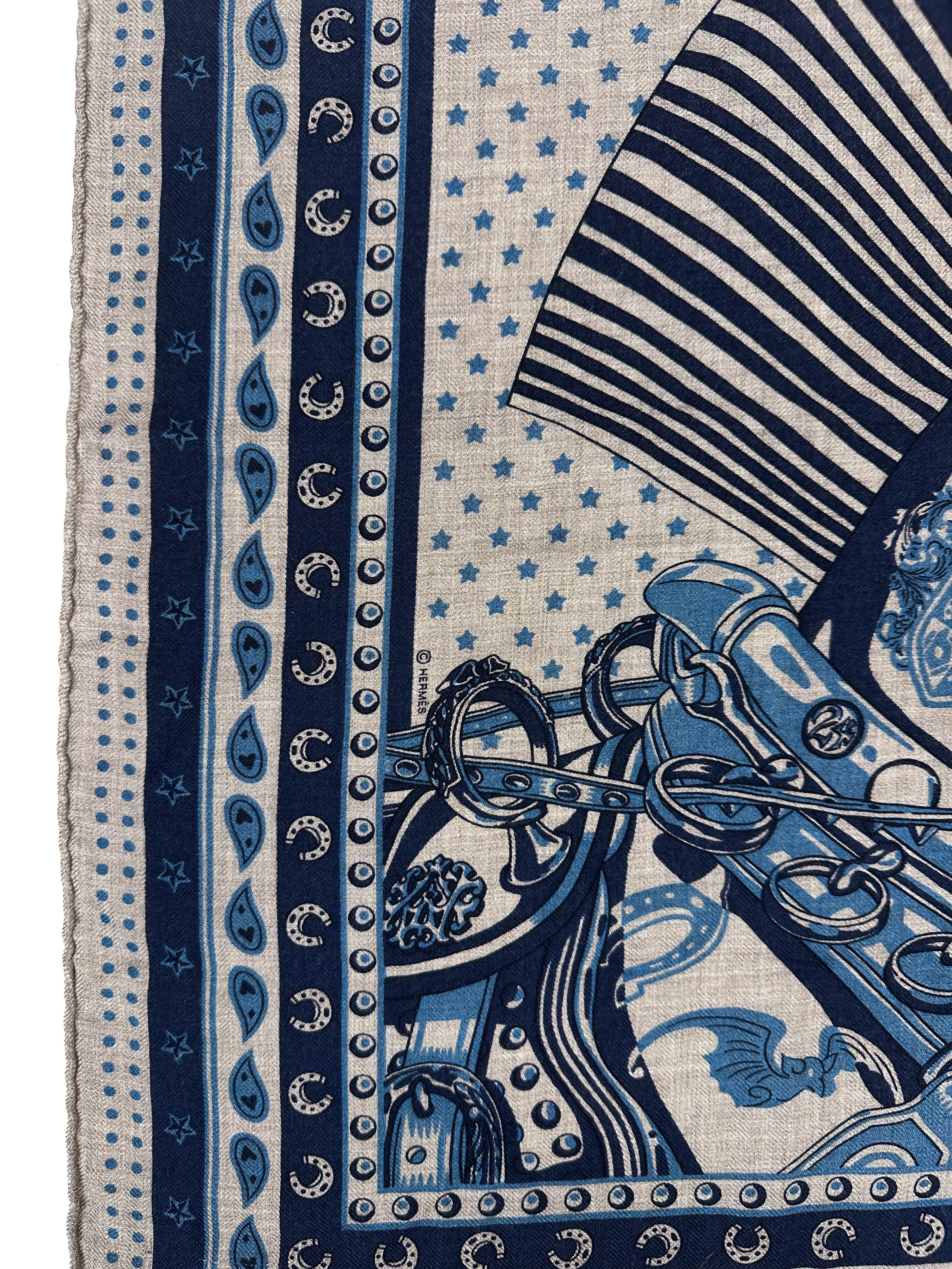 Hermès Cheval Punk Bandana Cashmere Silk 65