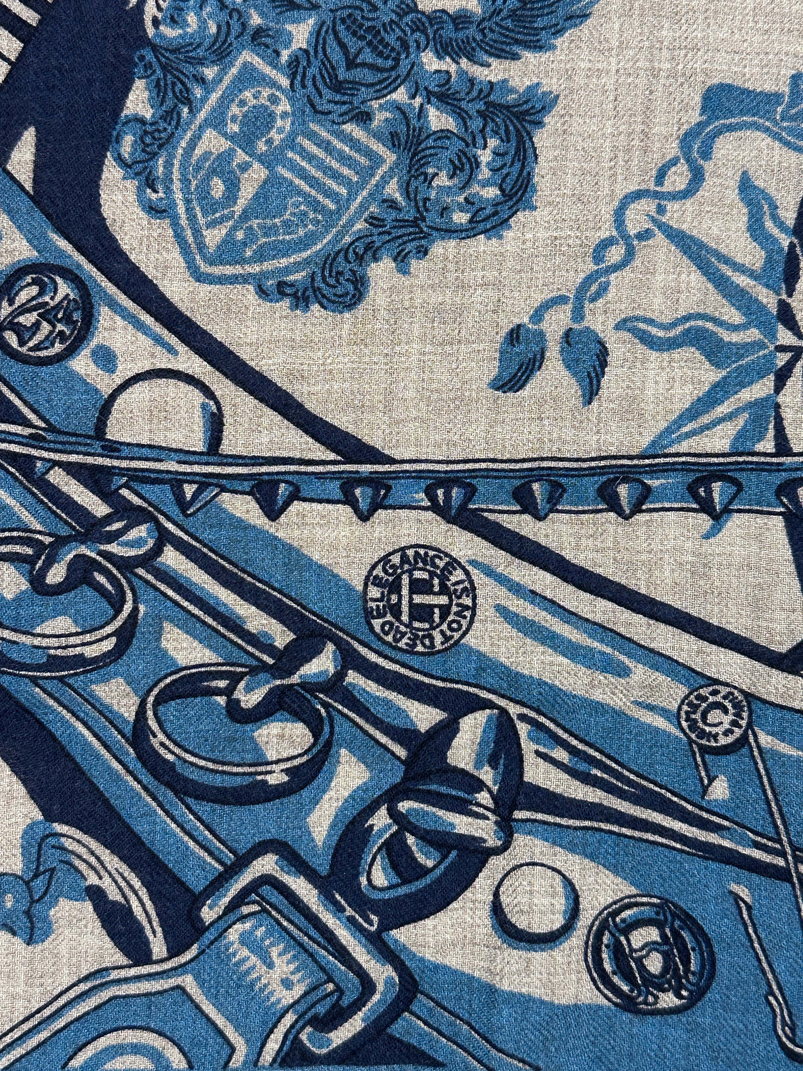 Hermès Cheval Punk Bandana Cashmere Silk 65