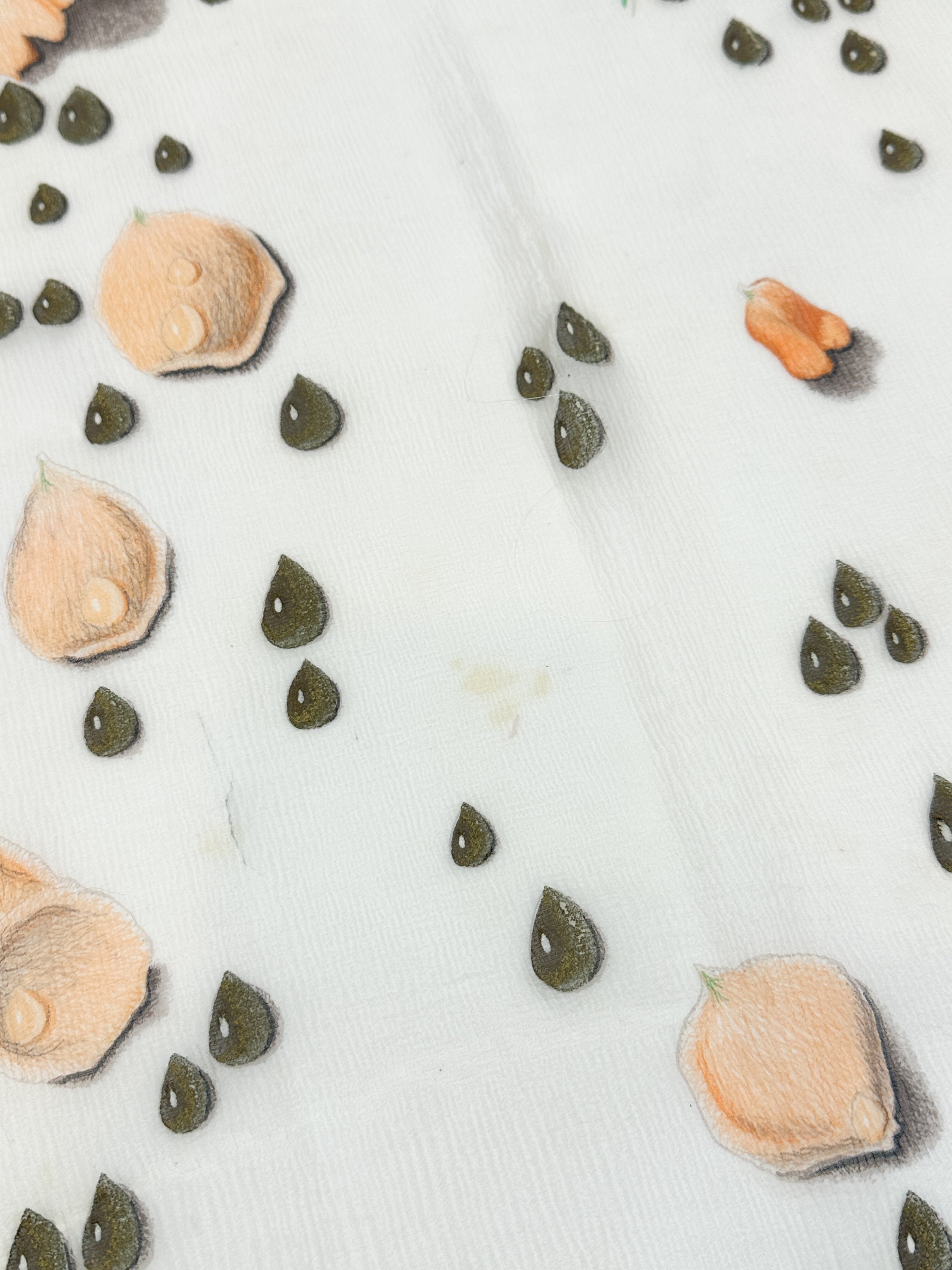 Hermès La Rosée 90 Crinkle Mousseline 140