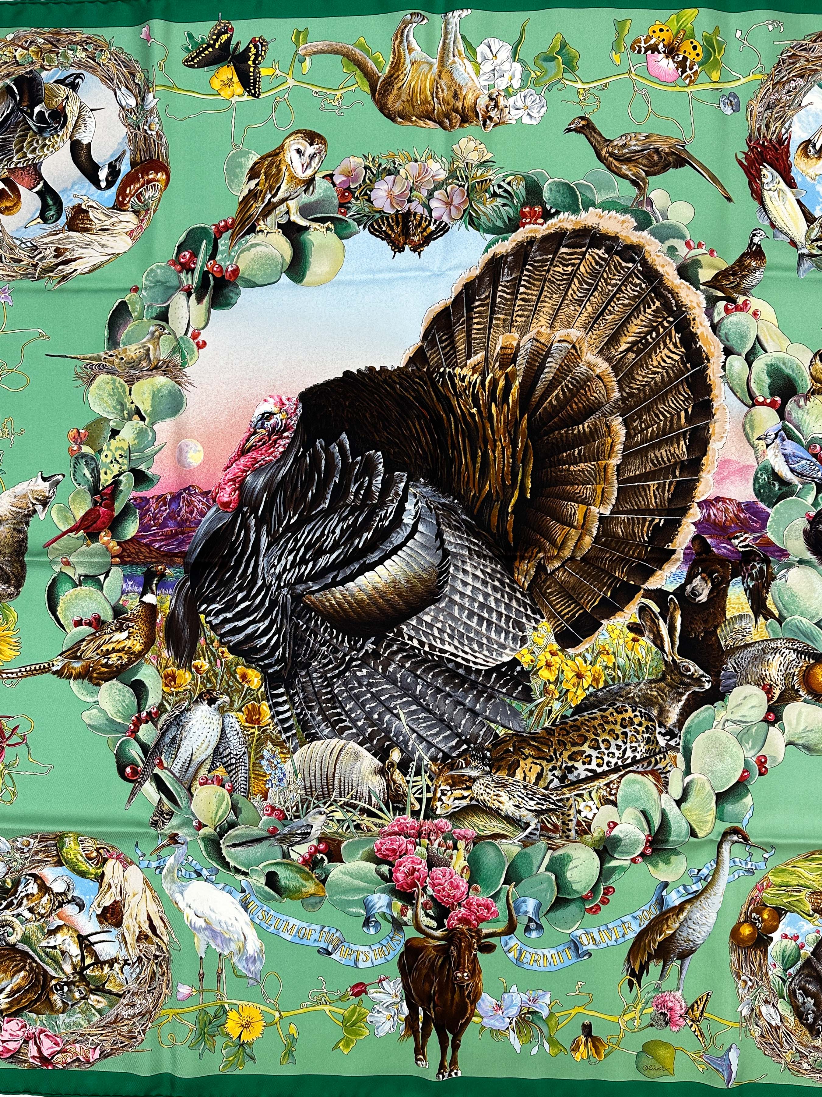 Hermès *Limited Edition Museum of Fine Arts Houston 2005* Faune et Flore du Texas 90