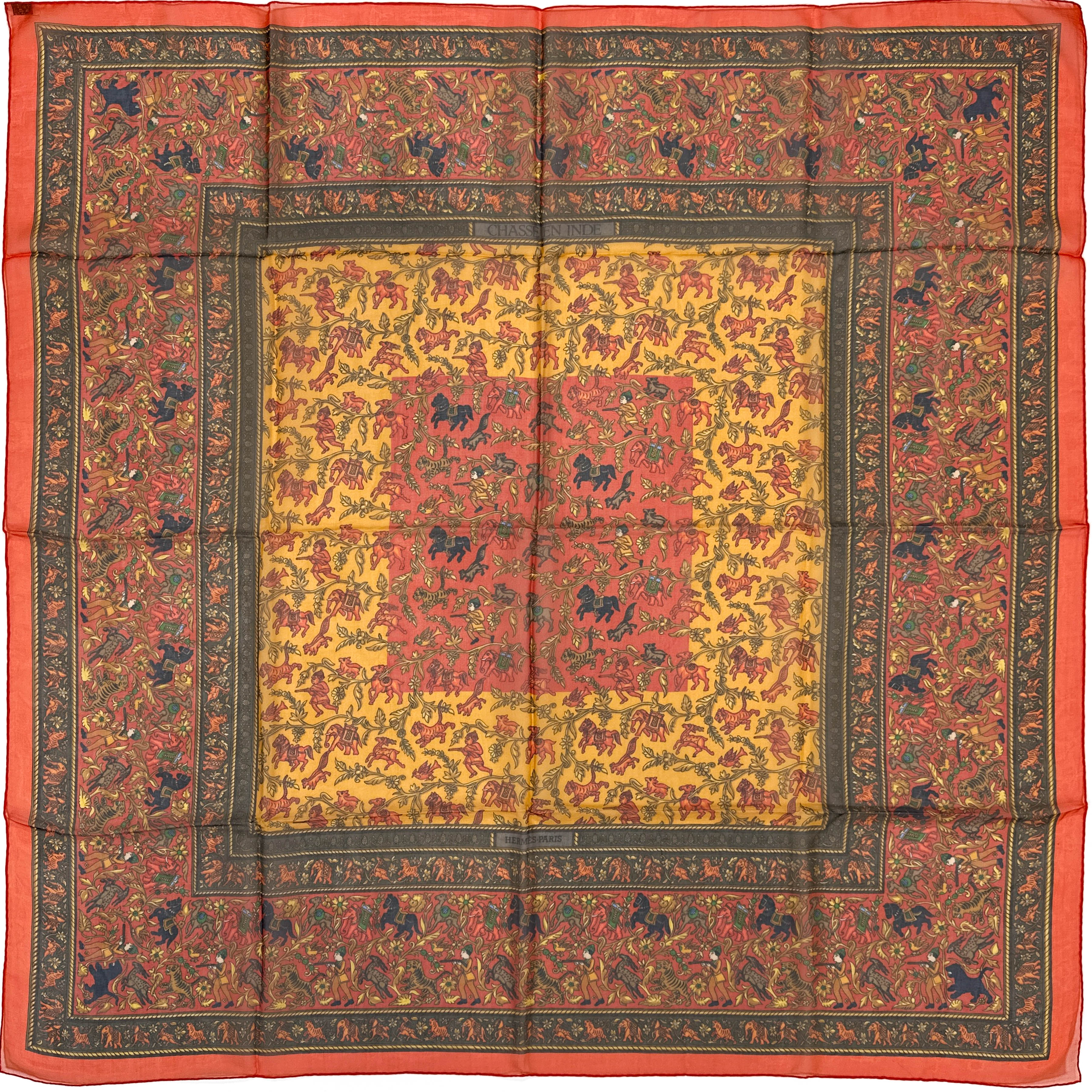 Hermès Chasse en Inde Mousseline 90