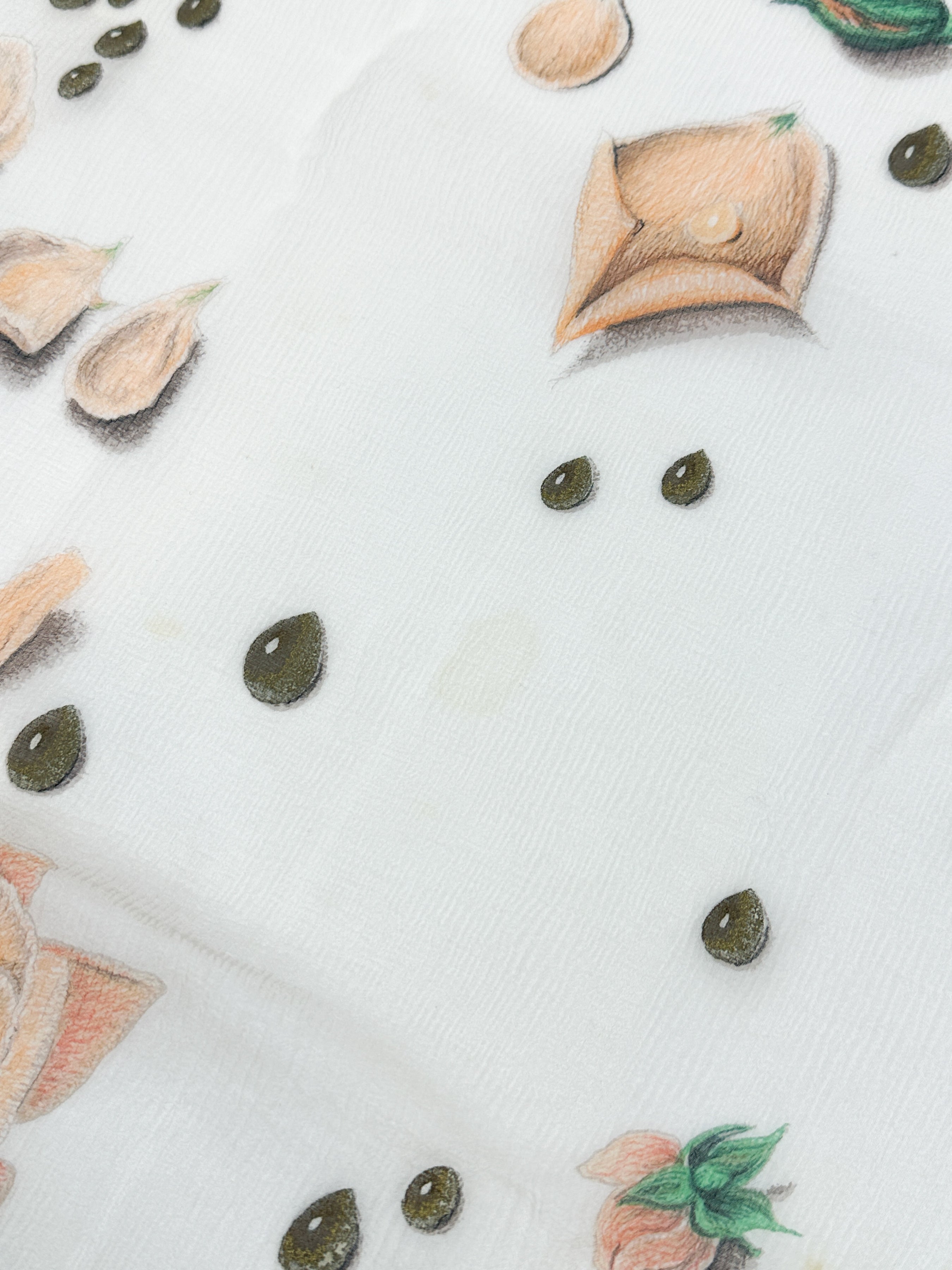 Hermès La Rosée 90 Crinkle Mousseline 140