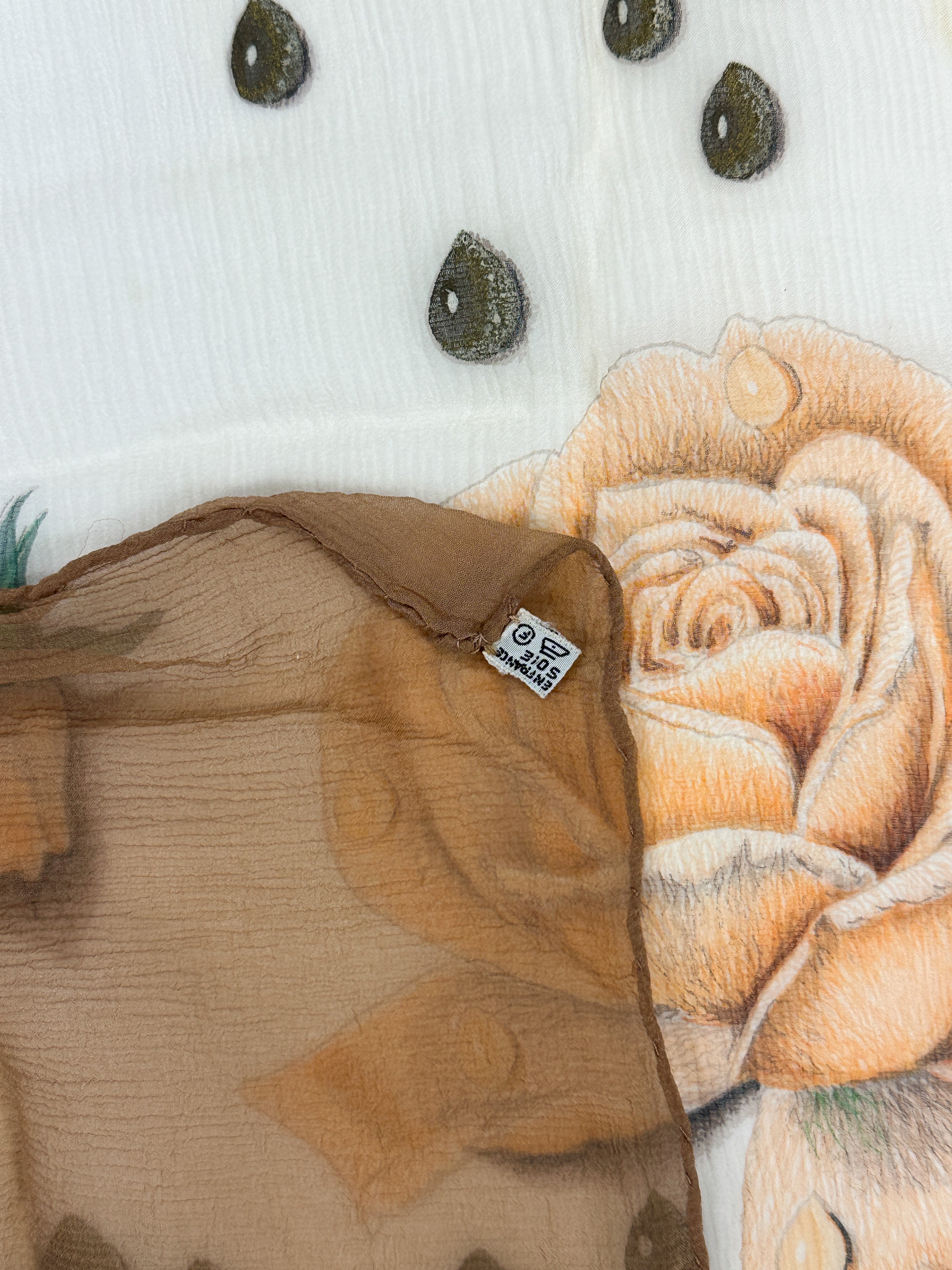 Hermès La Rosée 90 Crinkle Mousseline 140