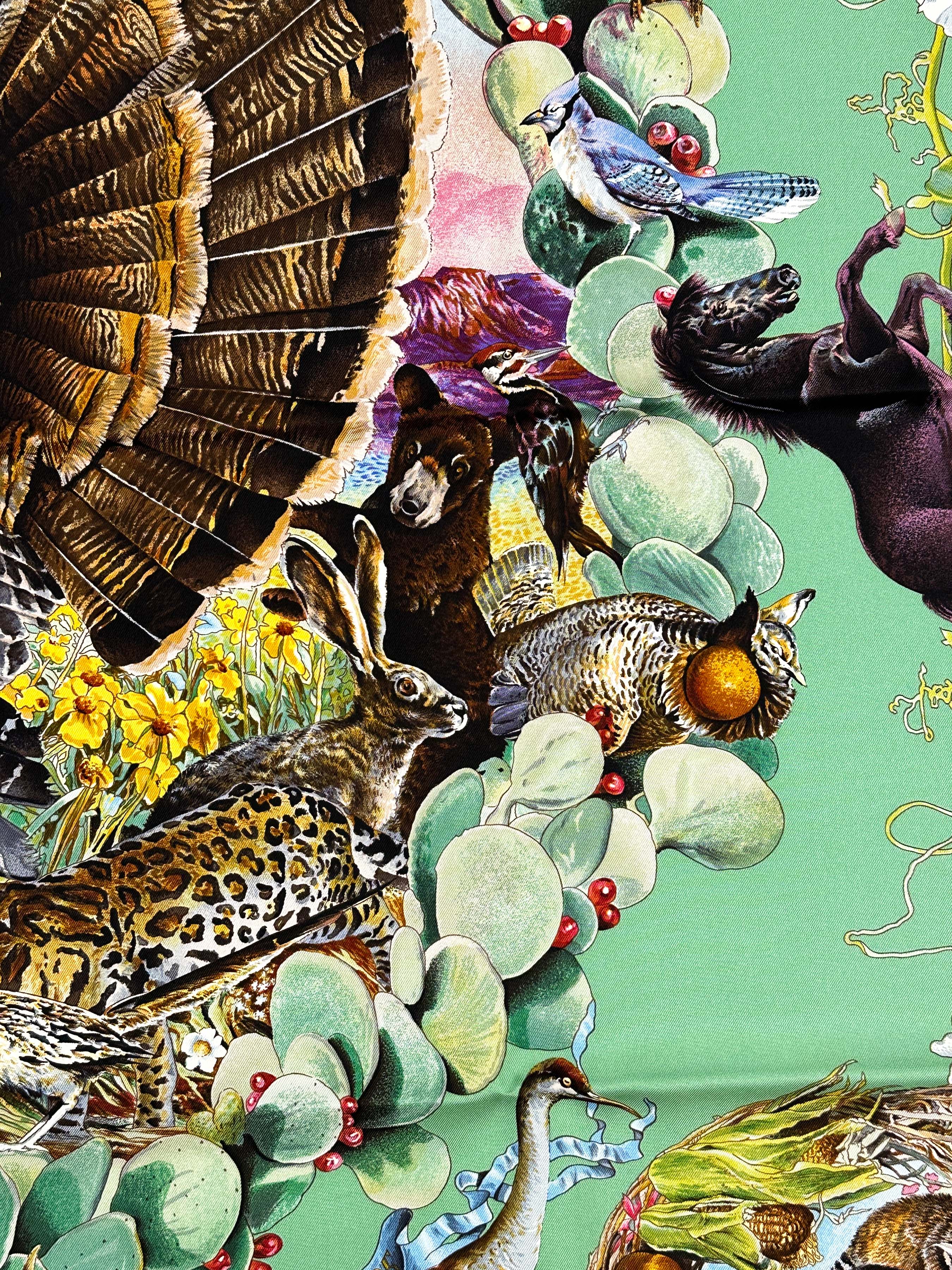 Hermès *Limited Edition Museum of Fine Arts Houston 2005* Faune et Flore du Texas 90