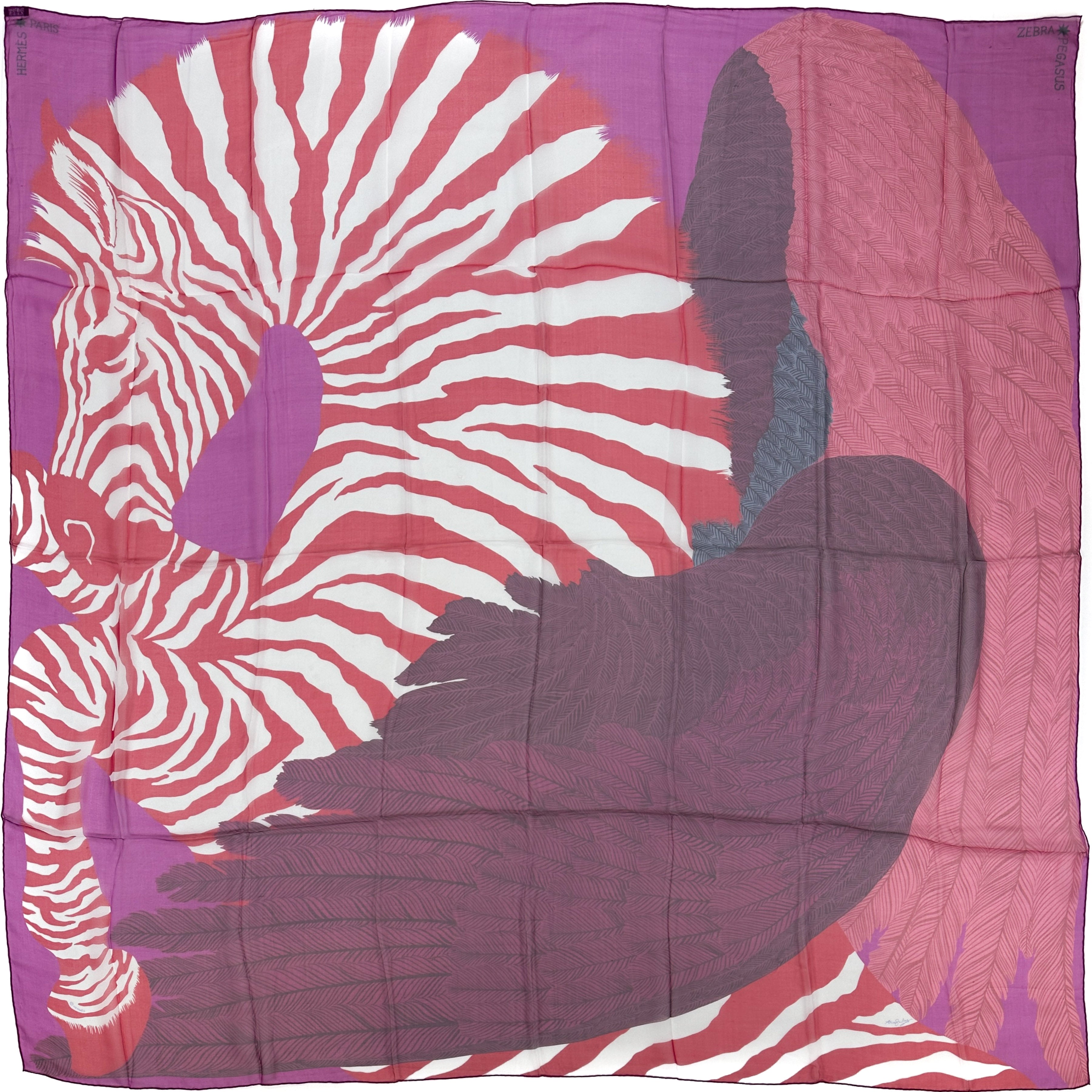 Hermès Zebra Pegasus Mousseline 140