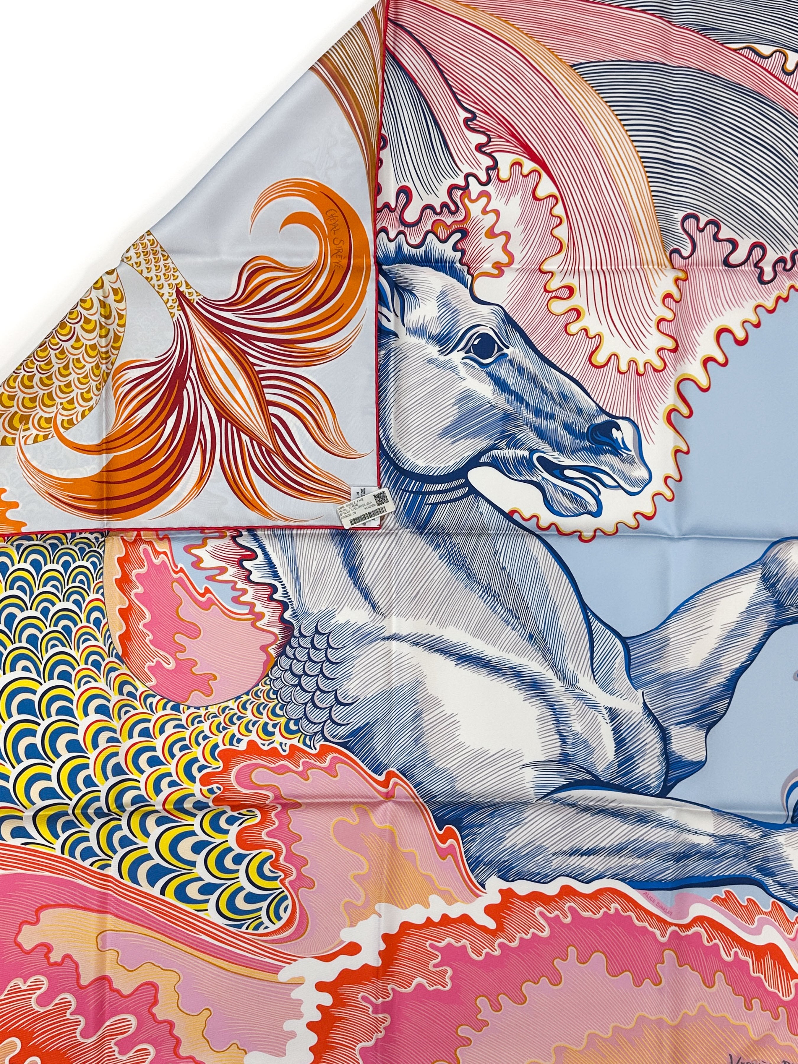 Hermès Cheval Sirene Double Face 90