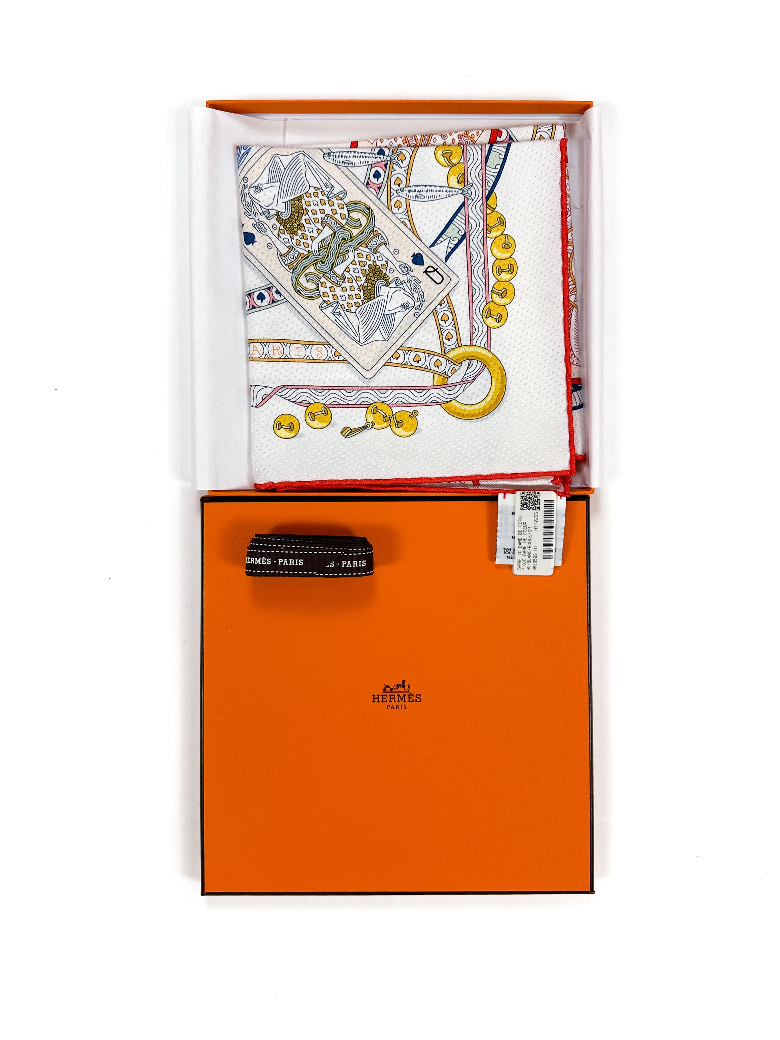 Hermès Dame de Coeur Jacquard With Single Eyelet 70