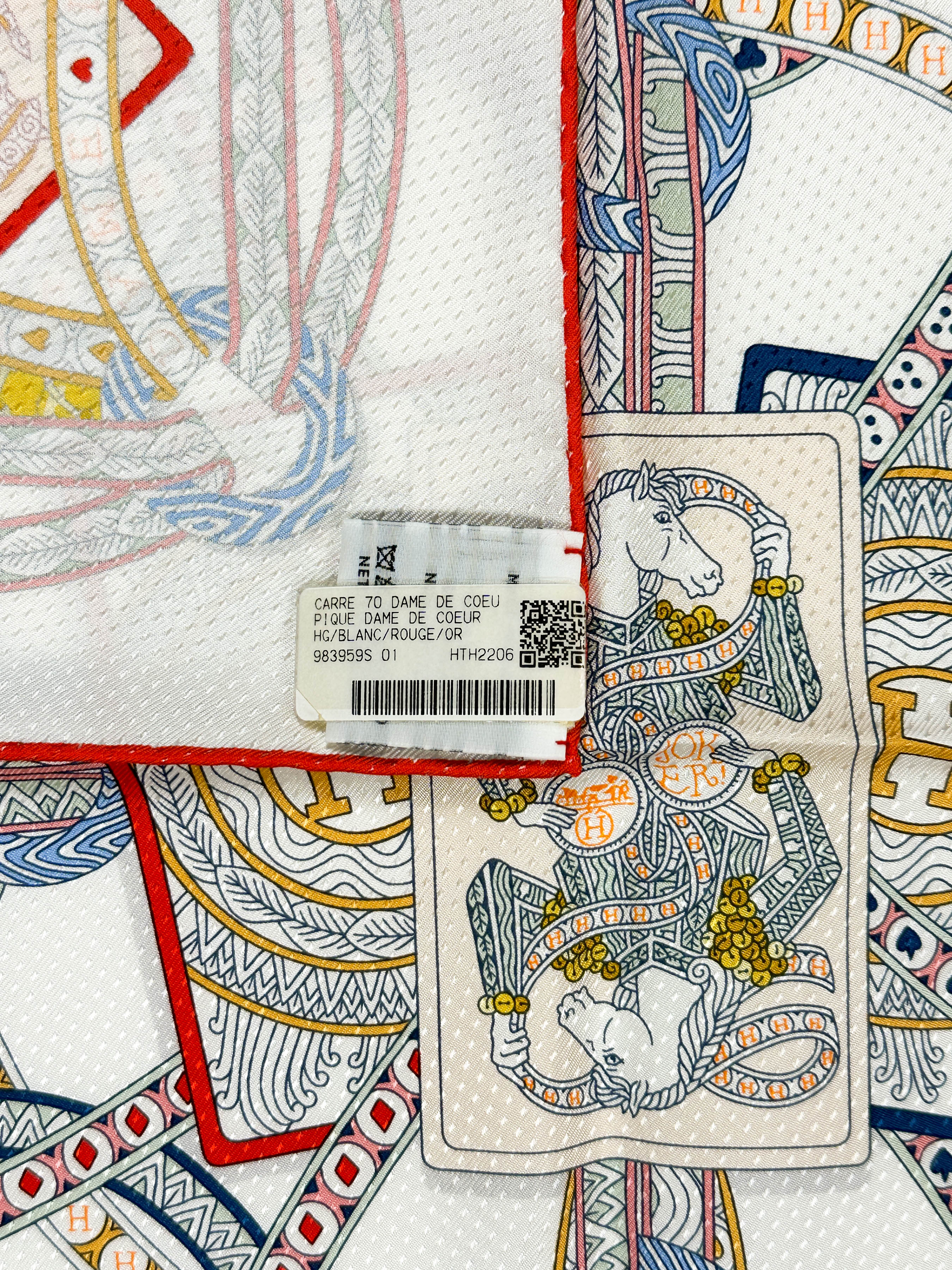 Hermès Dame de Coeur Jacquard With Single Eyelet 70