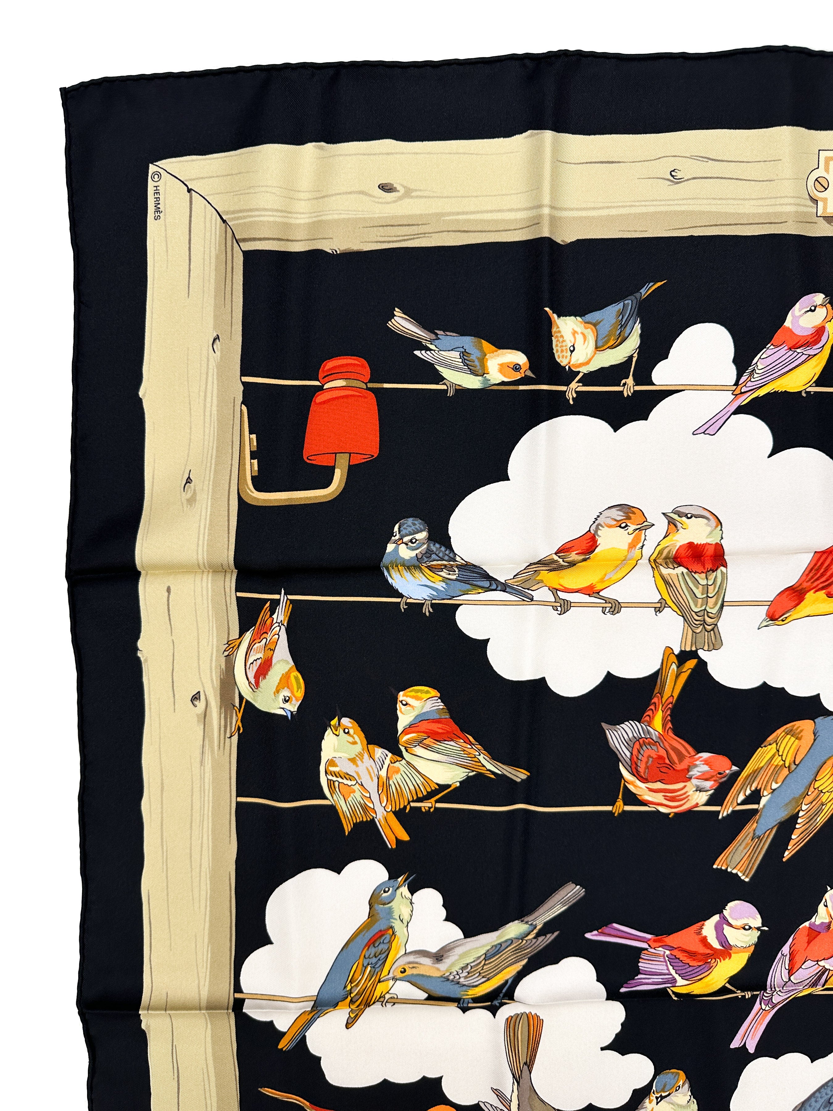 Hermès Les Oiseaux des Champs et des Bois 90