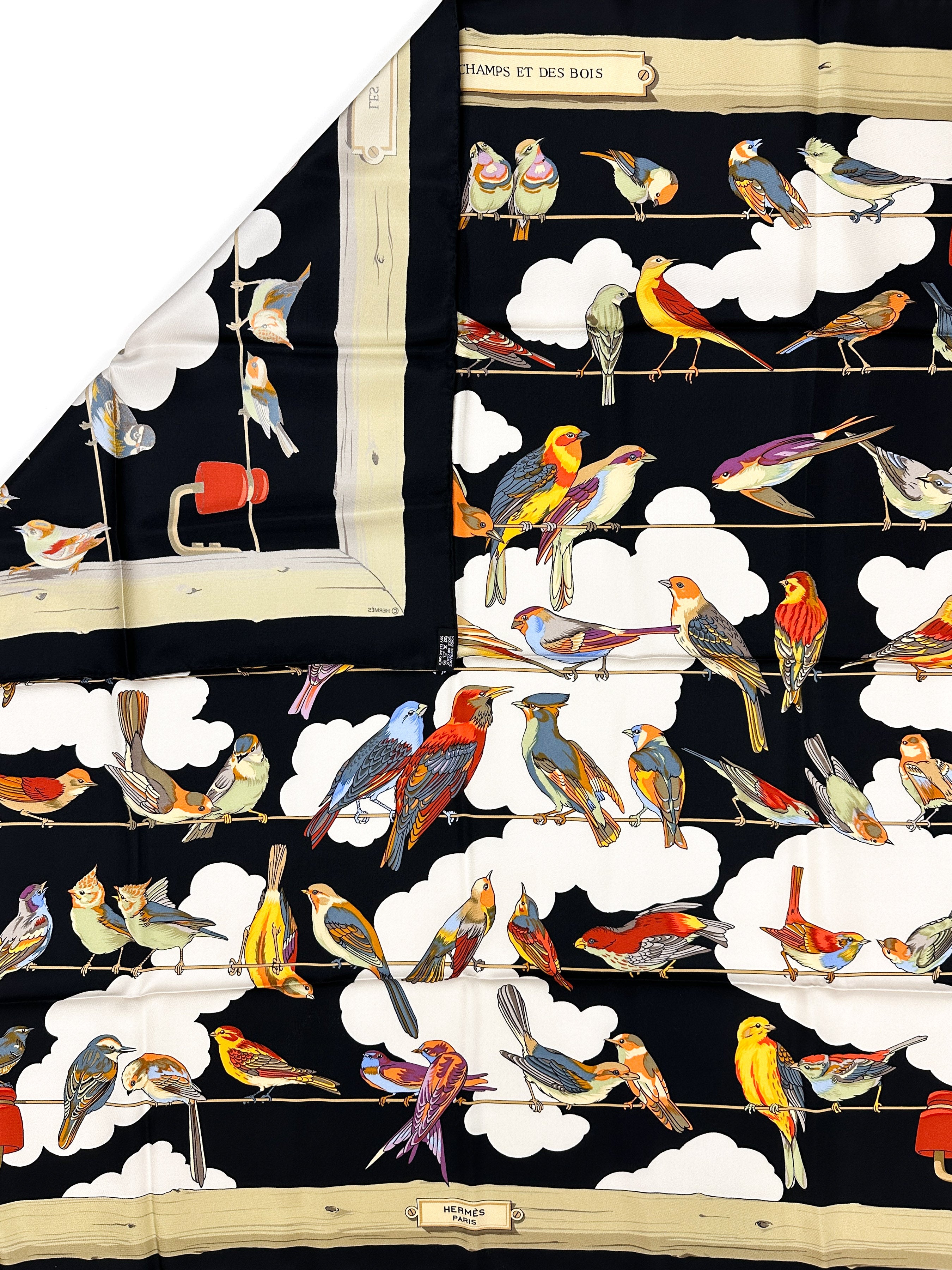 Hermès Les Oiseaux des Champs et des Bois 90