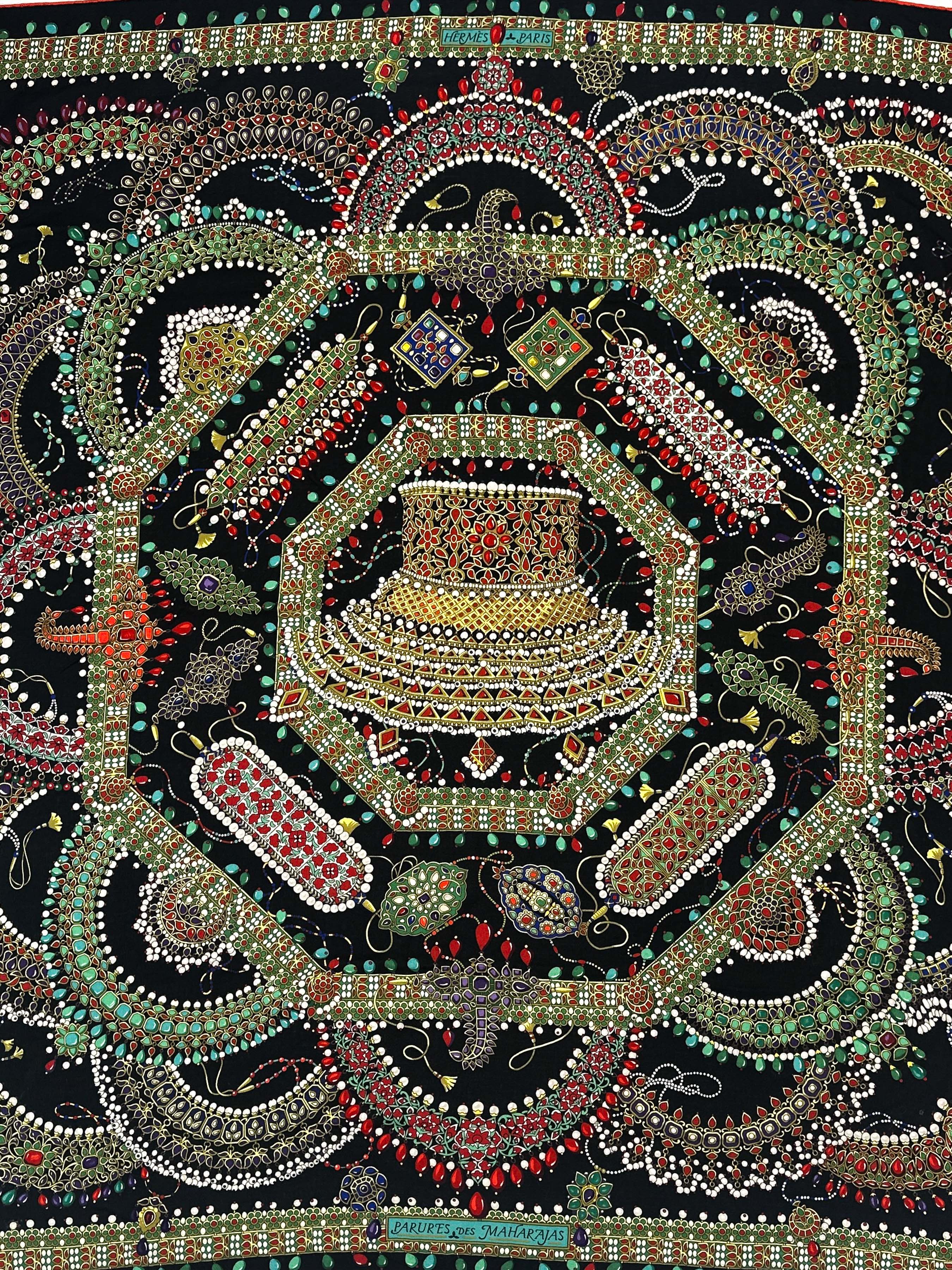 Hermès Parures des Maharajas Cashmere Silk 140