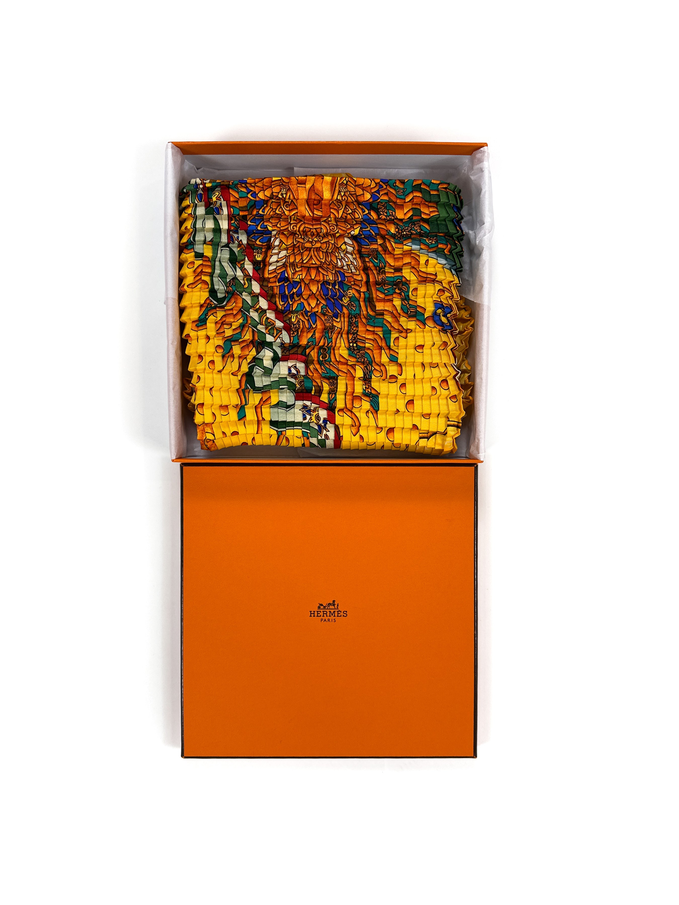 Hermès Gloria Soli Mosaic Plissé 90