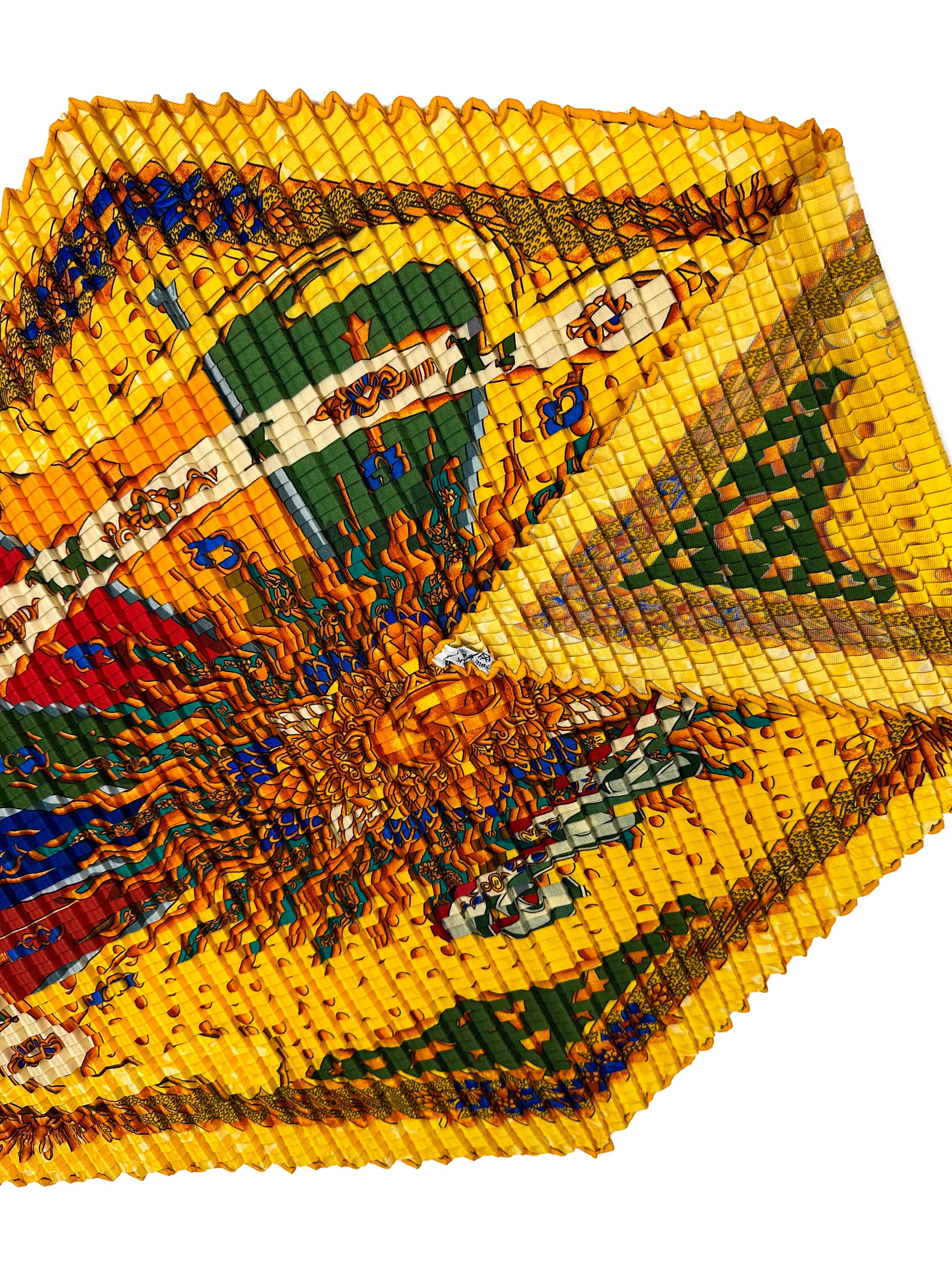 Hermès Gloria Soli Mosaic Plissé 90