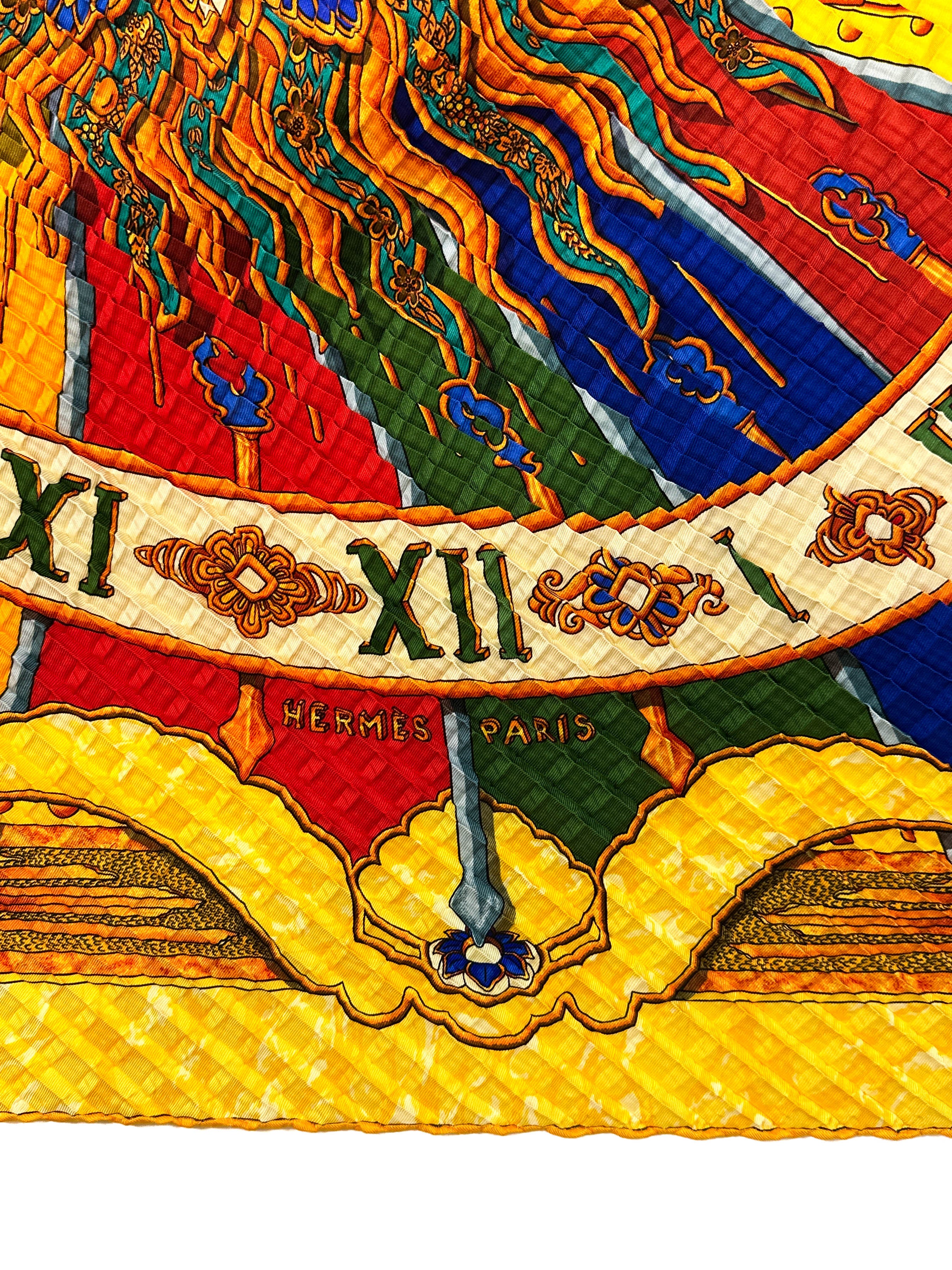 Hermès Gloria Soli Mosaic Plissé 90