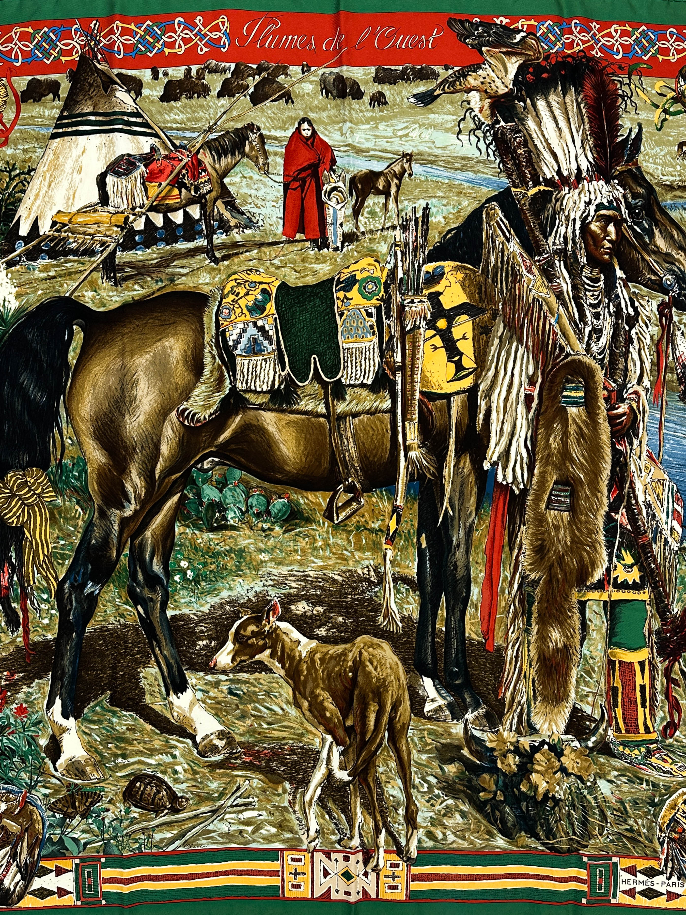 Hermès Les Plumes de L'Ouest (Les Cheyennes) 90