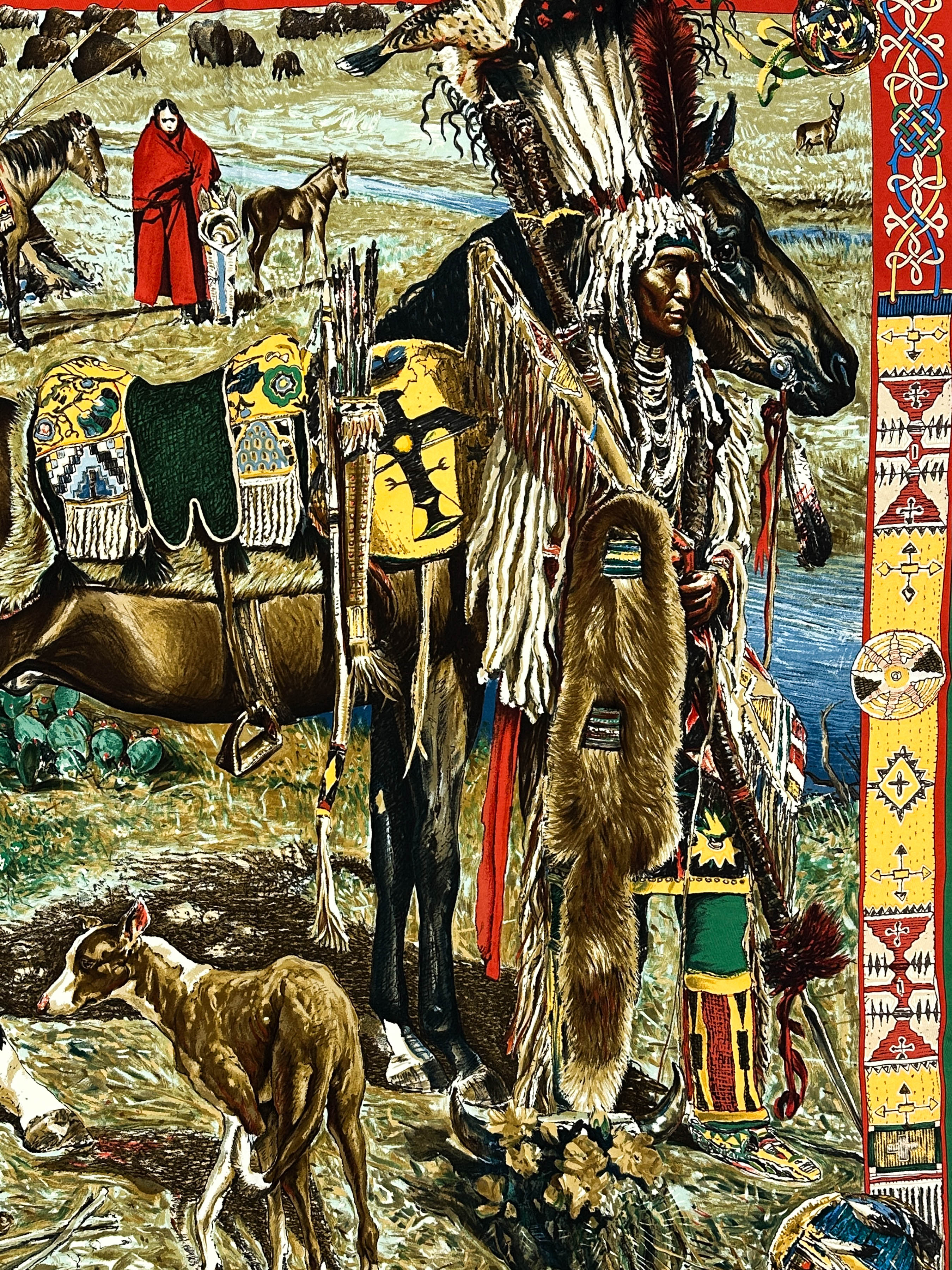 Hermès Les Plumes de L'Ouest (Les Cheyennes) 90