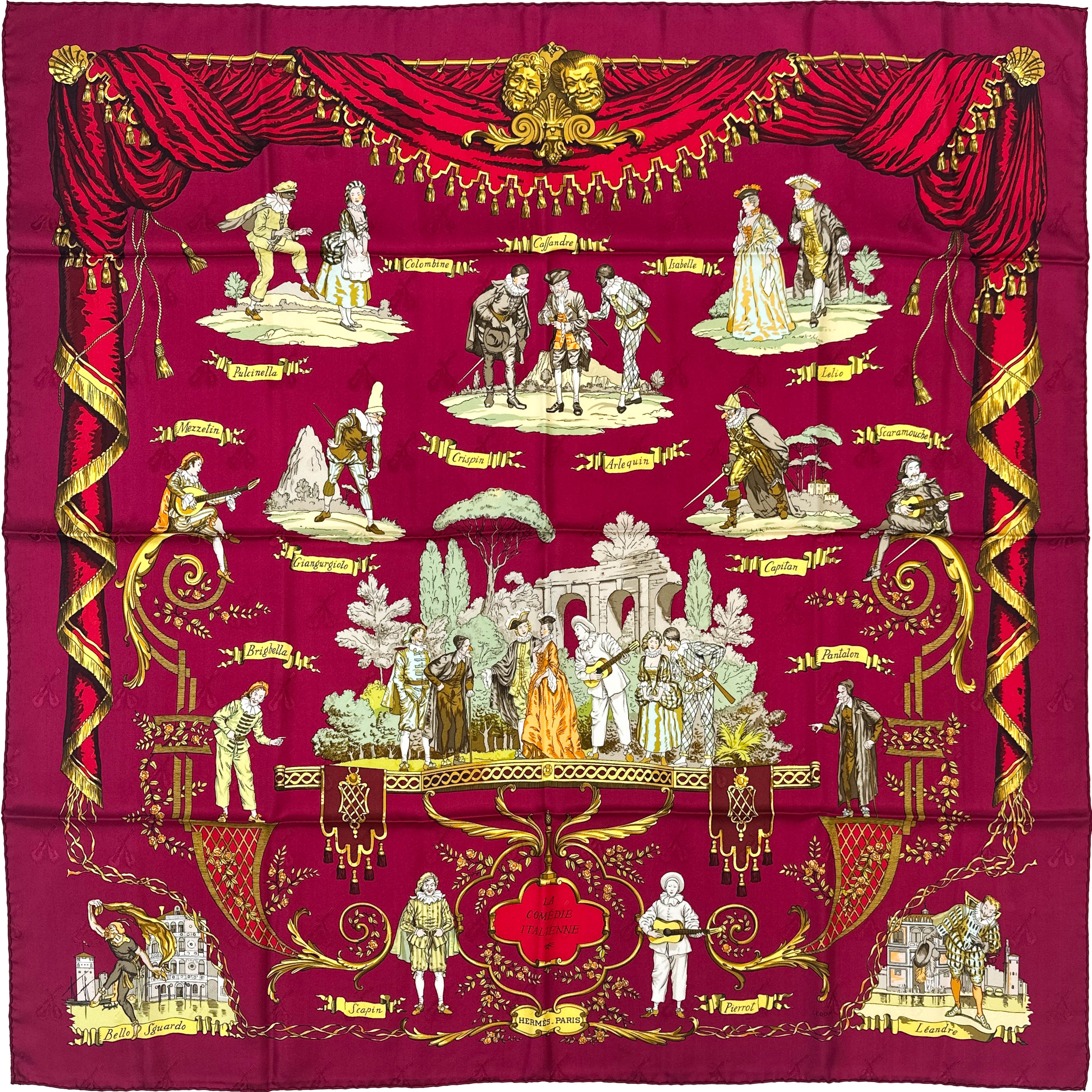 Hermès La Comédie Italienne Jacquard 90