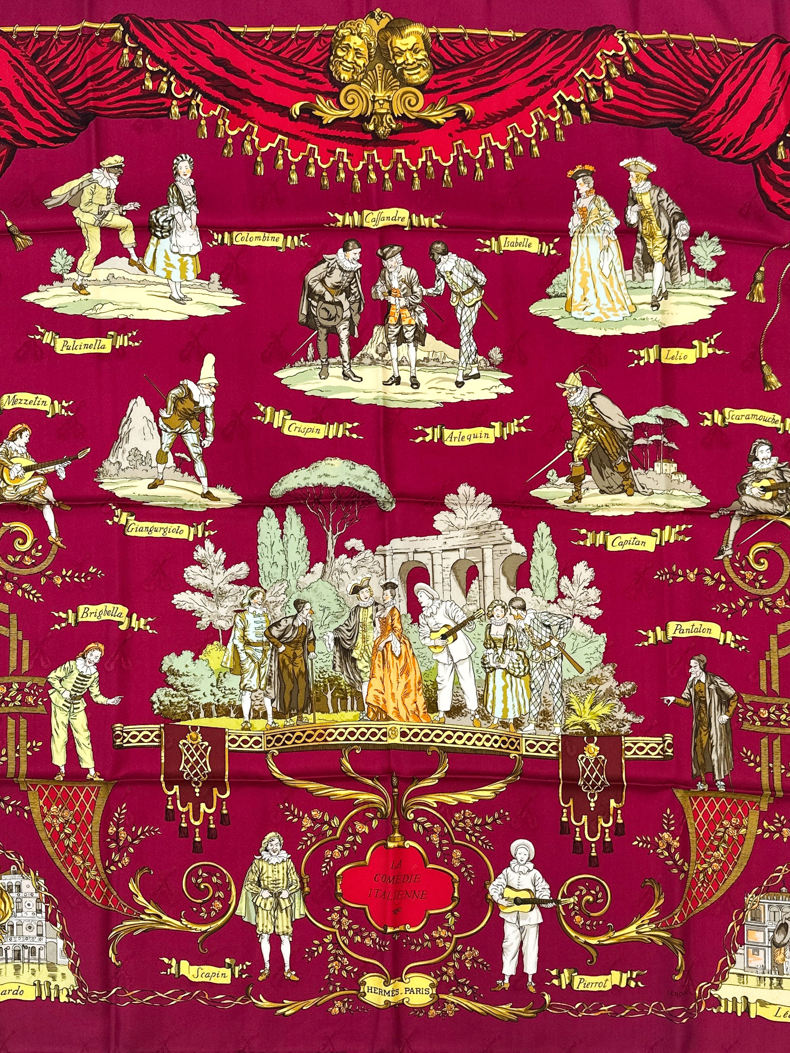 Hermès La Comédie Italienne Jacquard 90