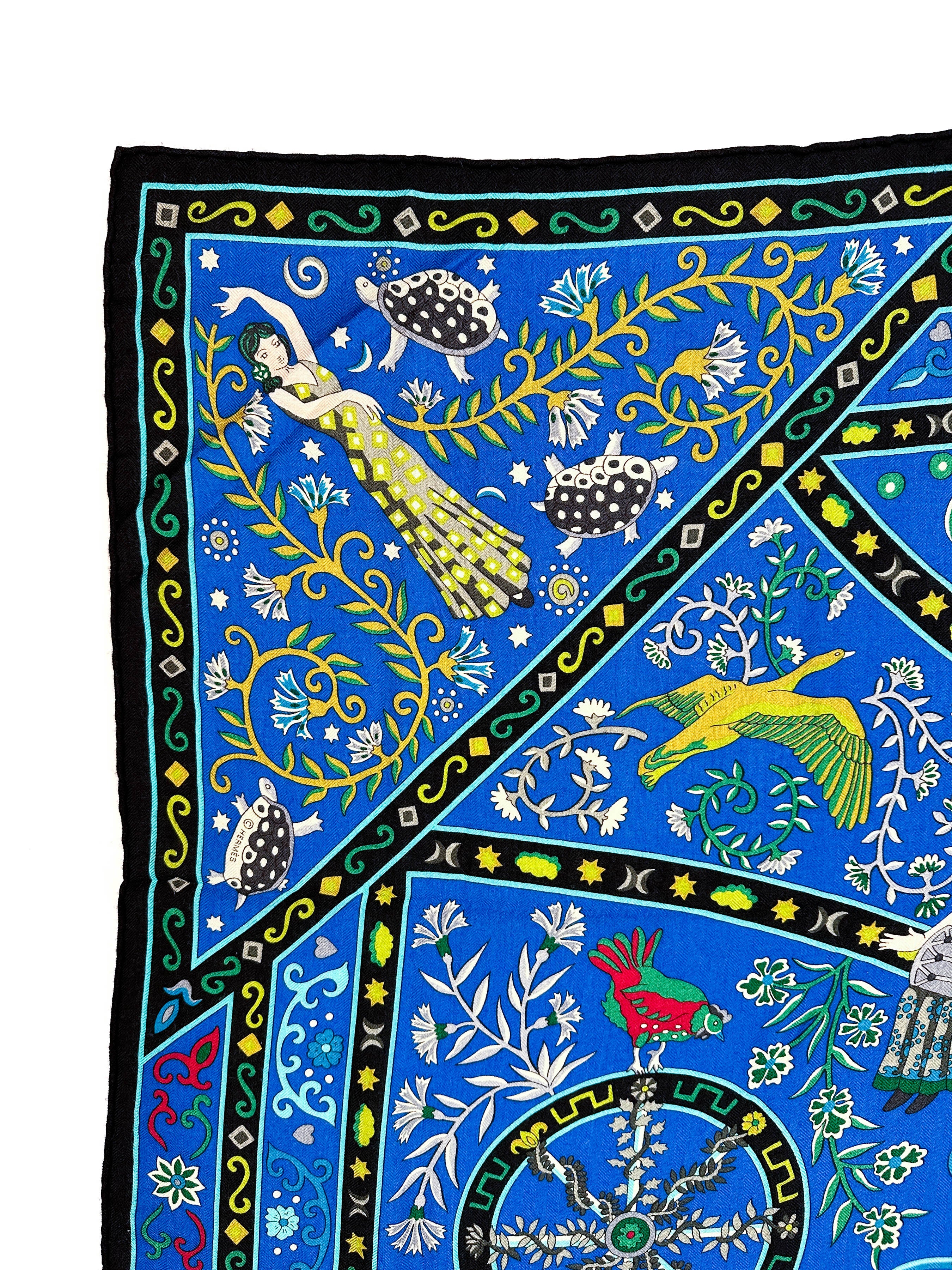 Hermès Peuple Du Vent Cashmere Silk 140