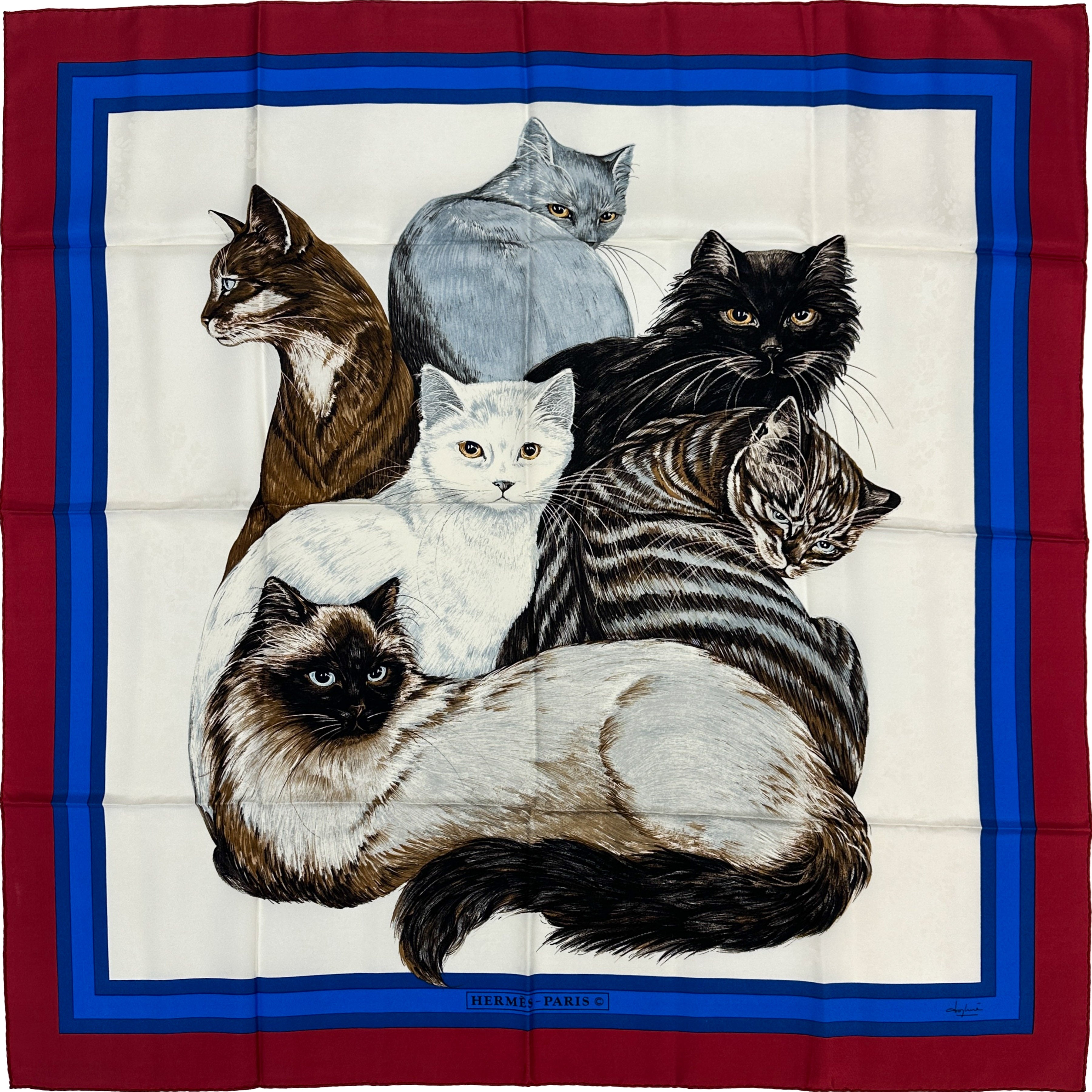 Hermès Les Chats 90