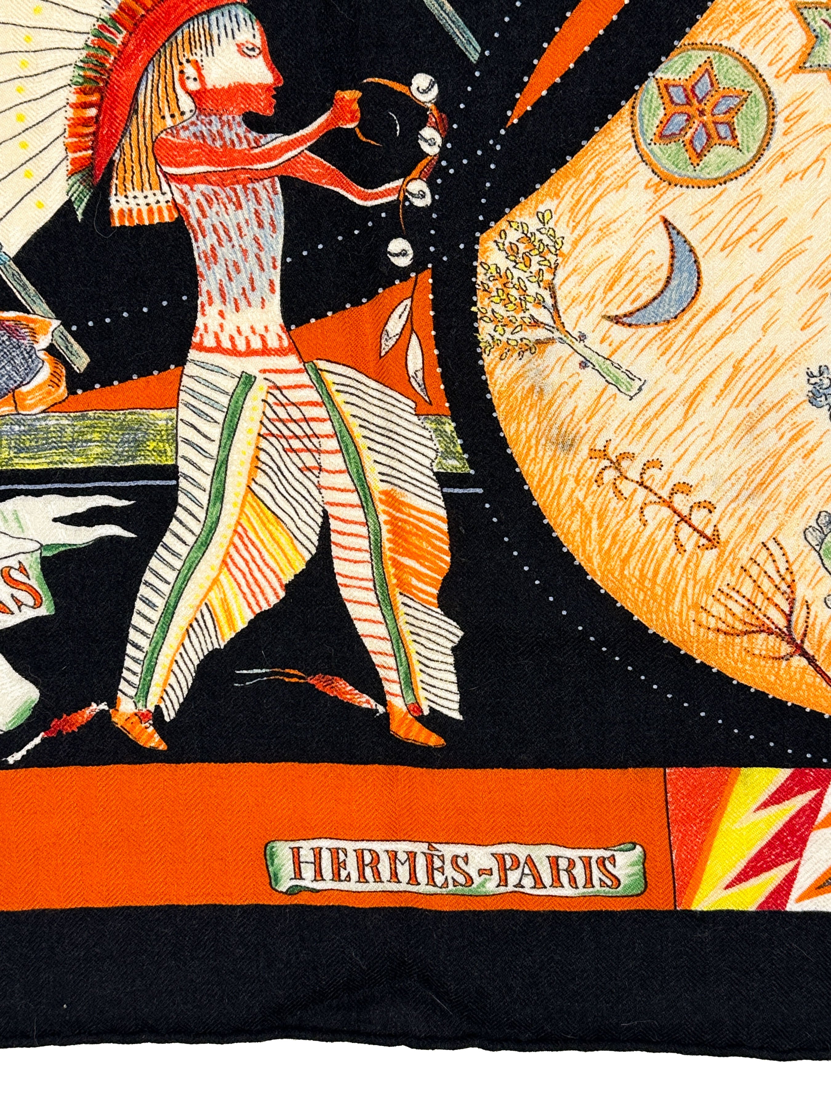 Hermès Les Danses des Indiens Cashmere Silk 140