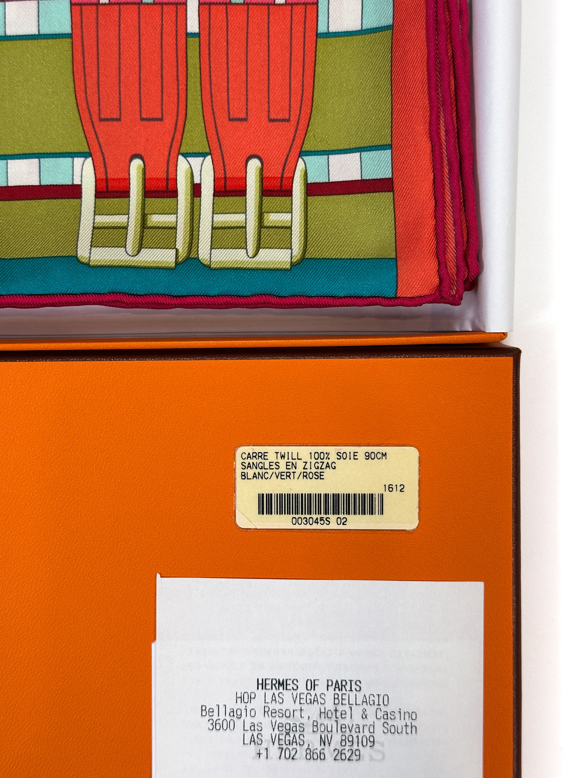 Hermès Sangles en ZigZag 90