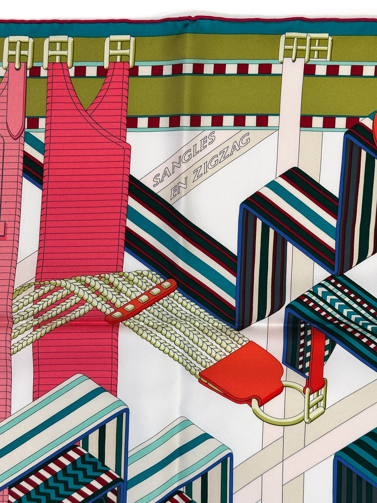 Hermès Sangles en ZigZag 90