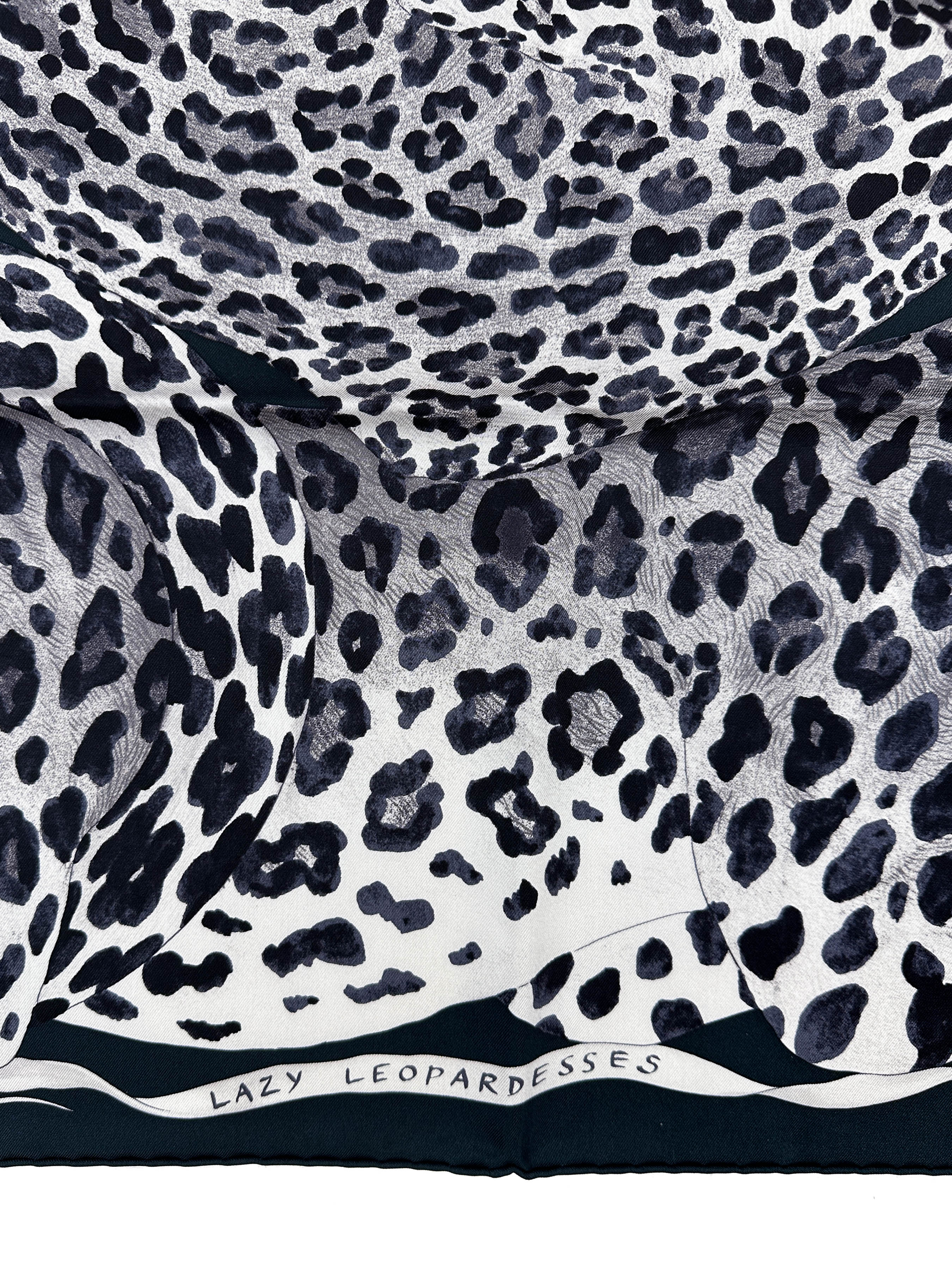 Hermès Lazy Leopardesses 90