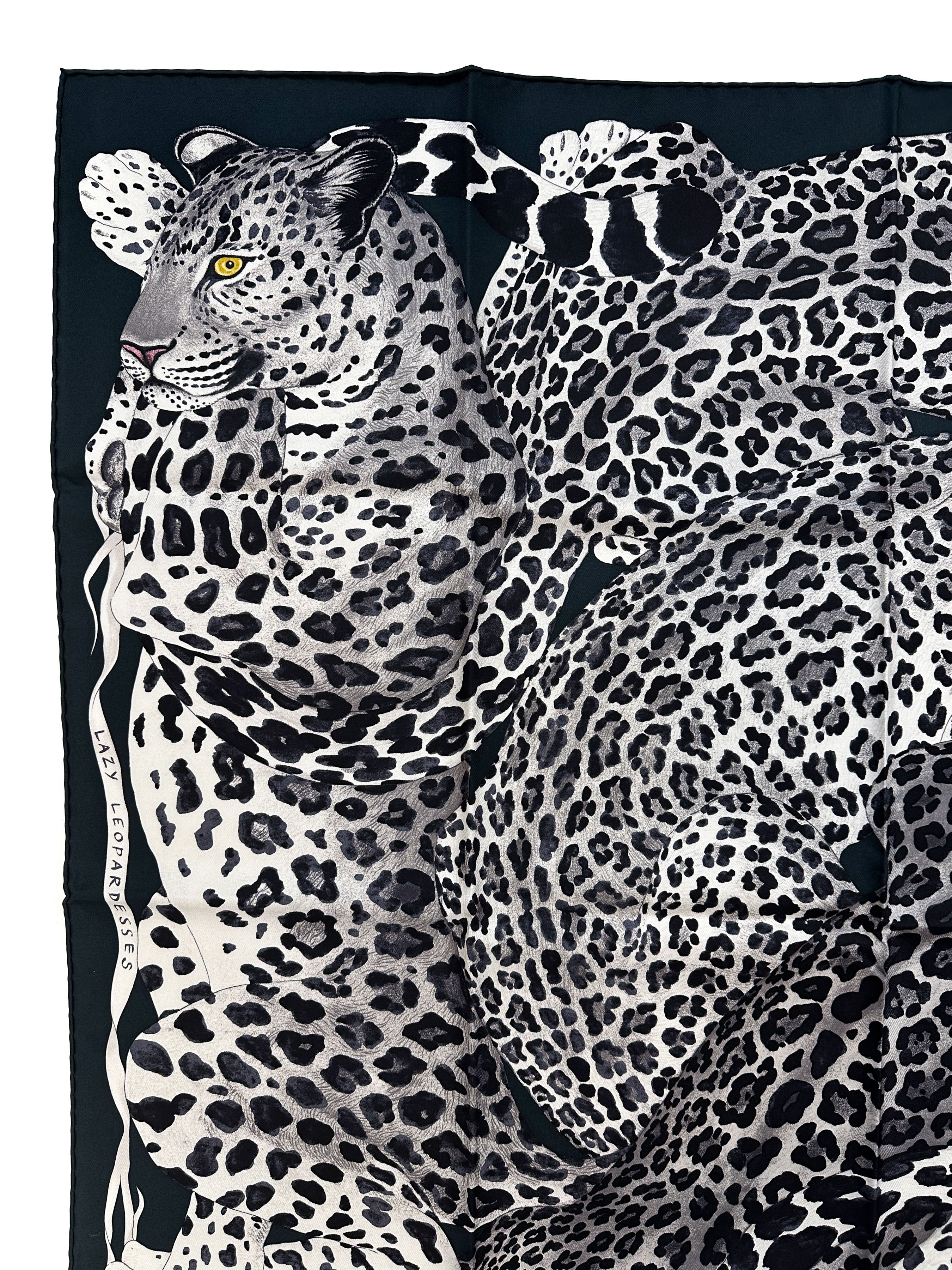 Hermès Lazy Leopardesses 90