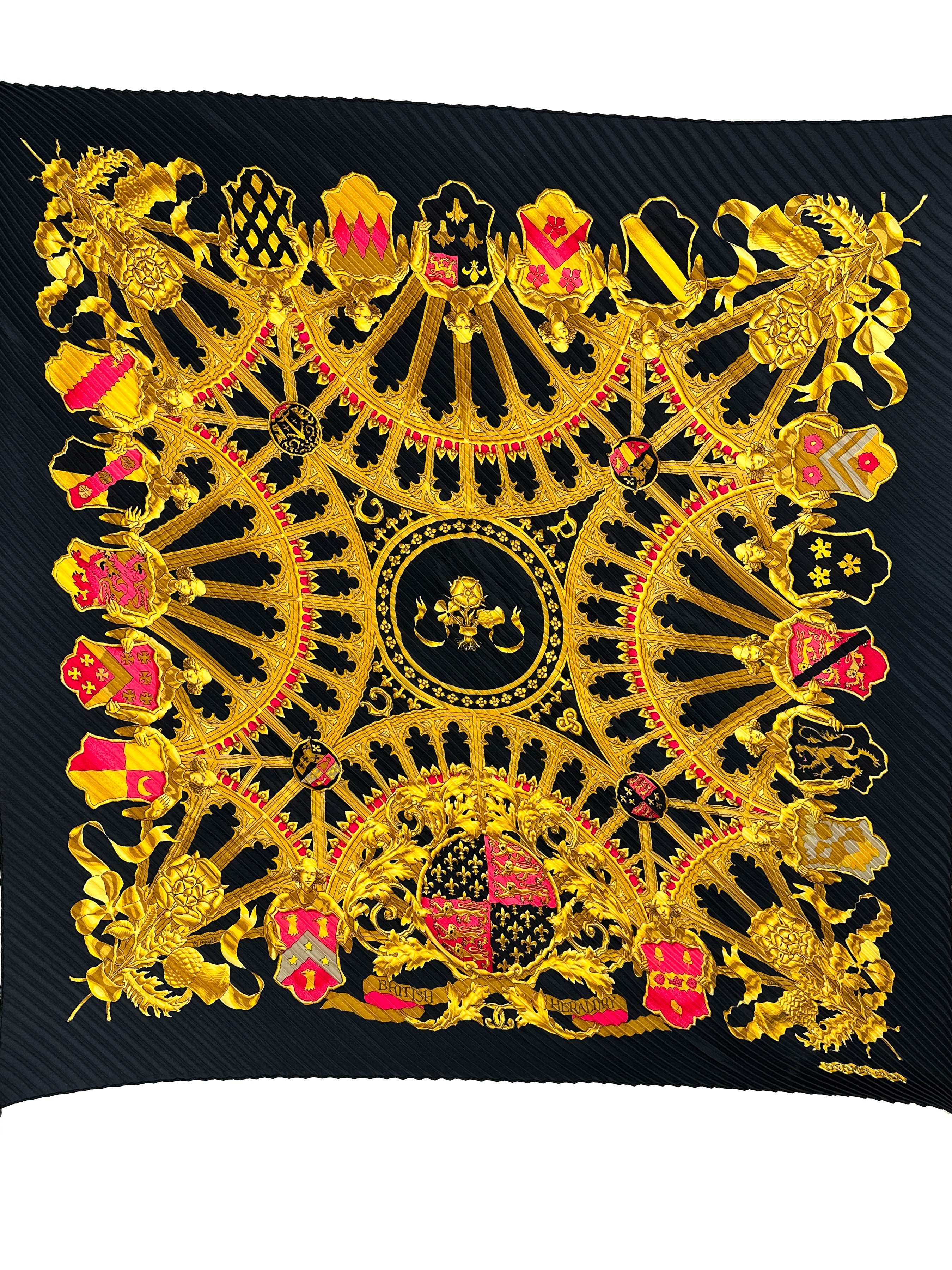 Hermès British Heraldry Plissé 90