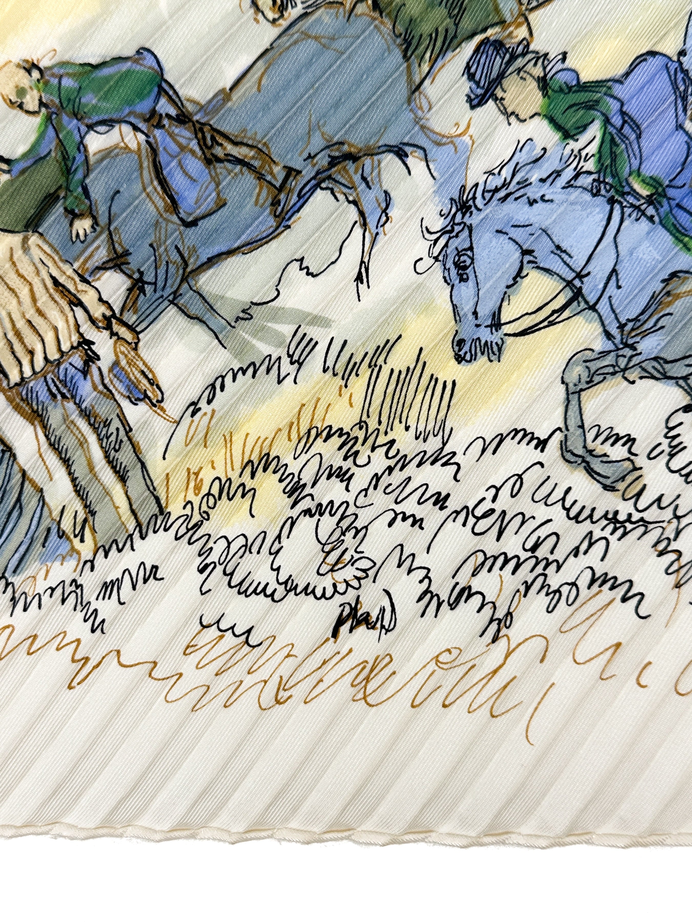 Hermès Les Amazones II Plissé 90