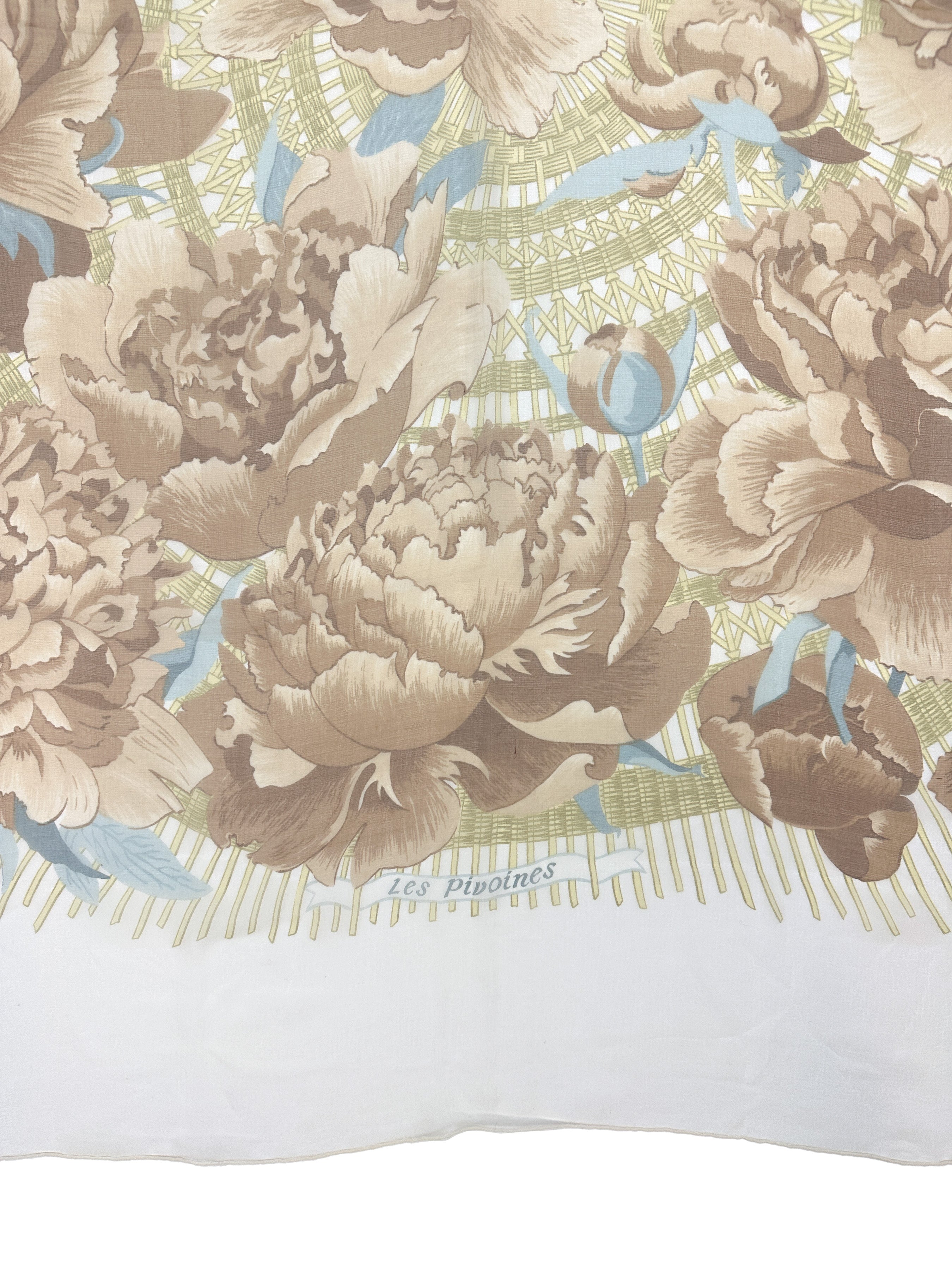 Hermès Les Pivoines Mousseline 110