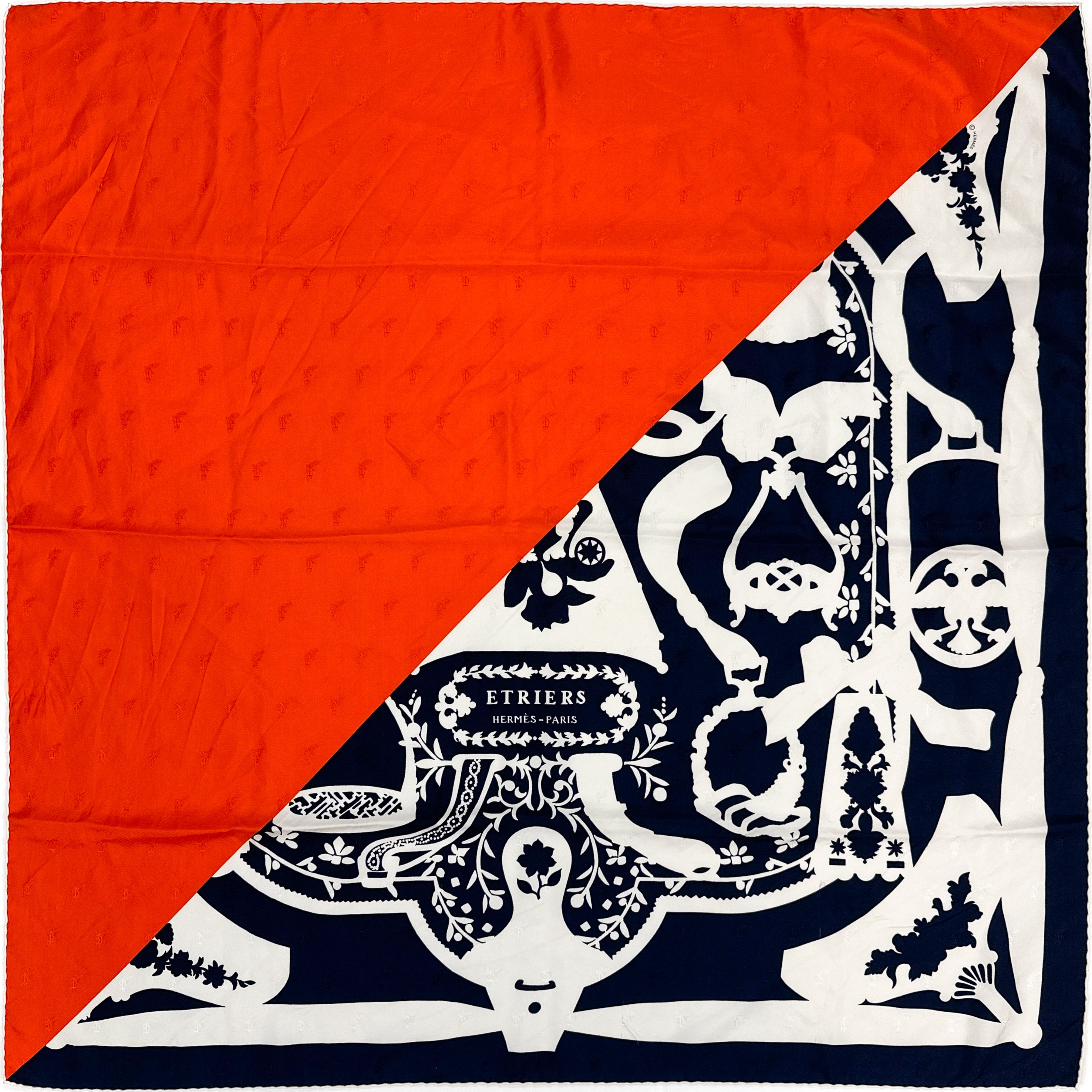 Hermès Etriers Tatouages Jacquard 90