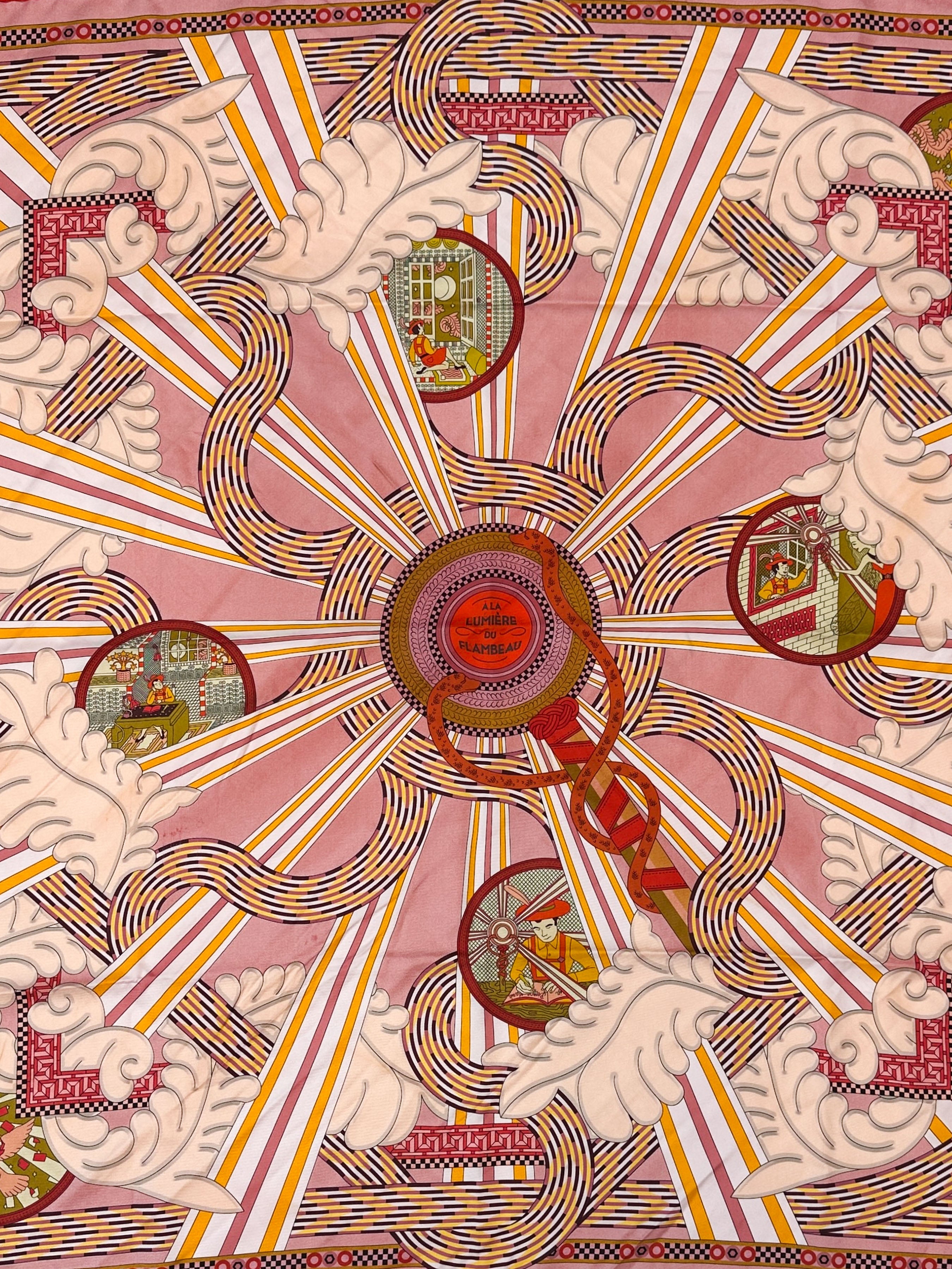 Hermès A La Lumiere du Flambeau Double Face 90