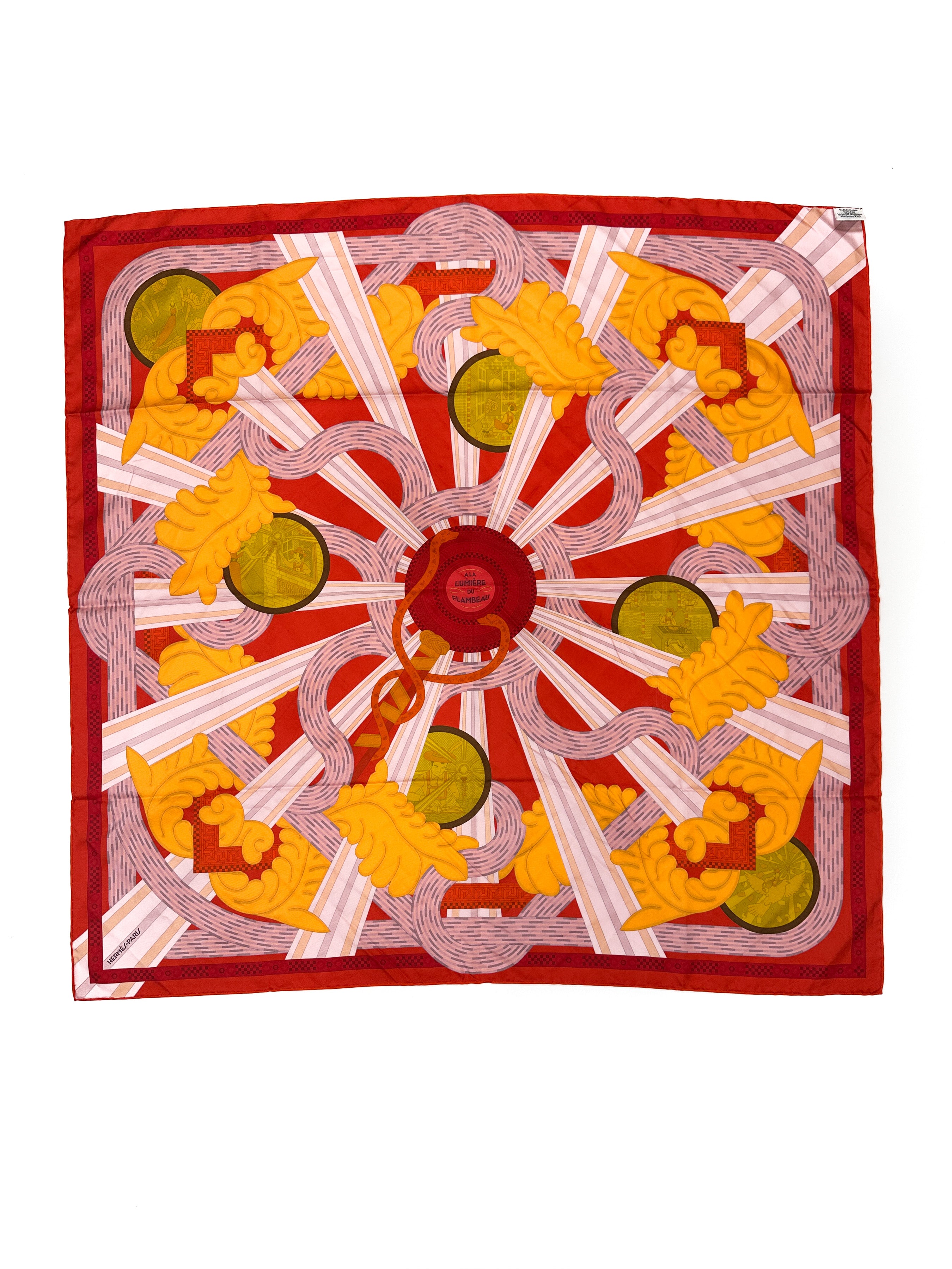 Hermès A La Lumiere du Flambeau Double Face 90